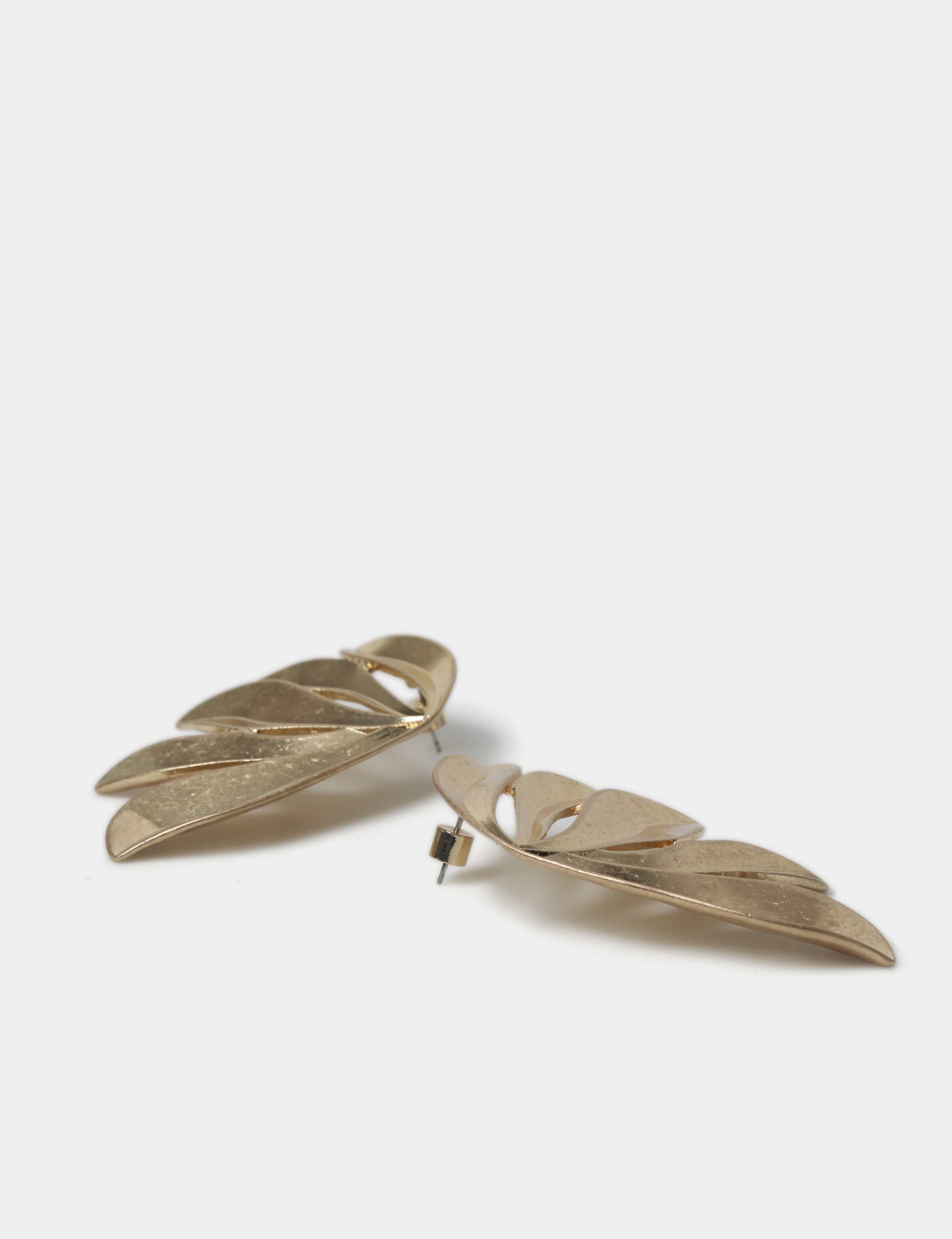 Brushed Leaf Earrings 4 of 4