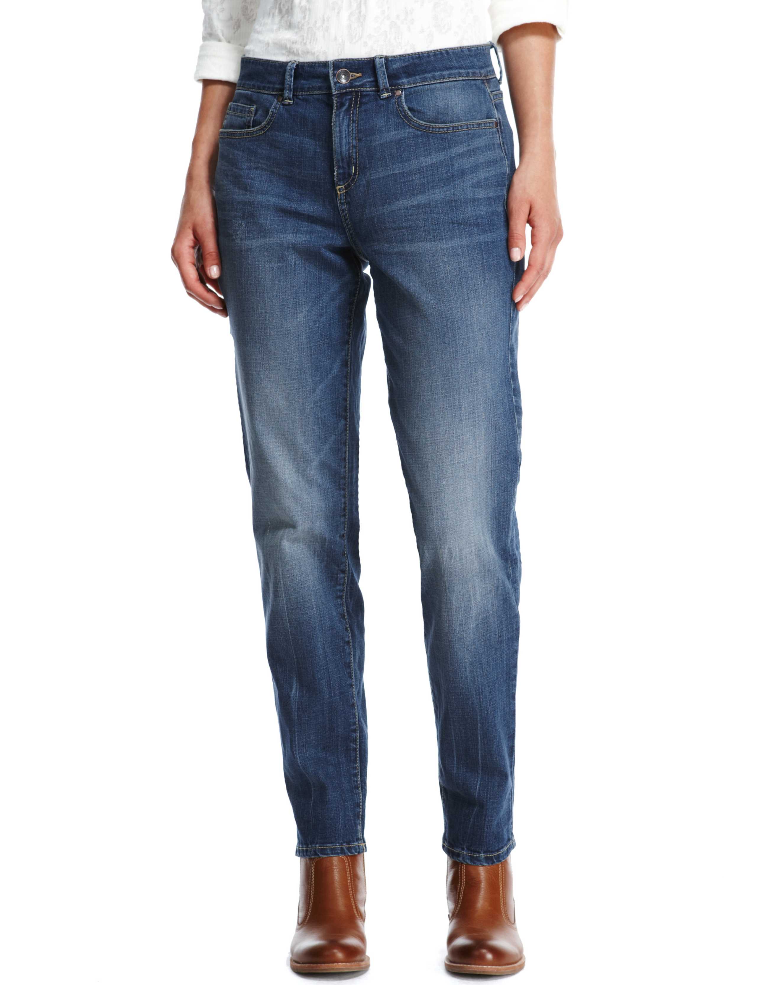 Slim Leg Ankle Grazer Boyfriend Jeans 1 of 7