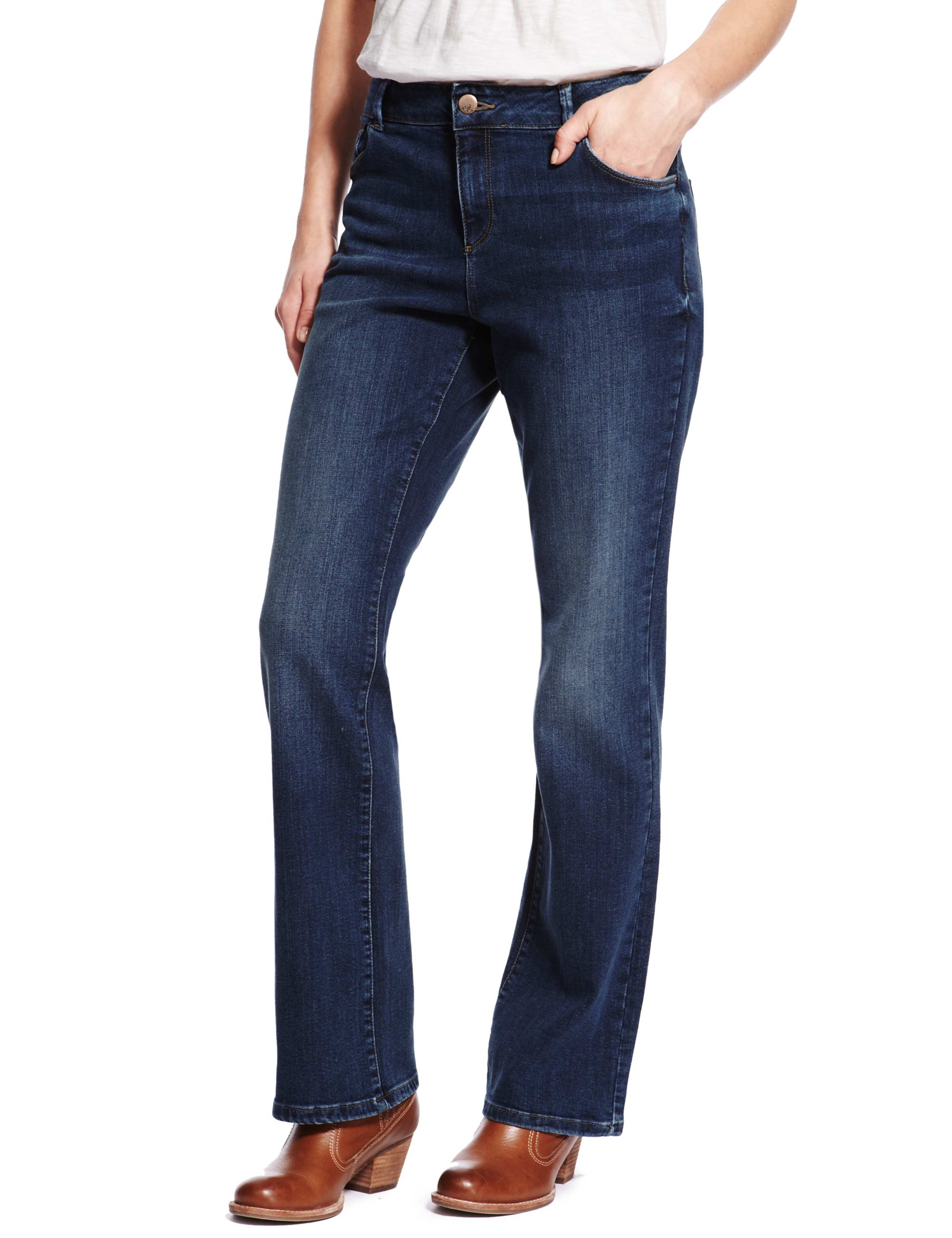 Slim Bootleg Denim Jeans 1 of 6
