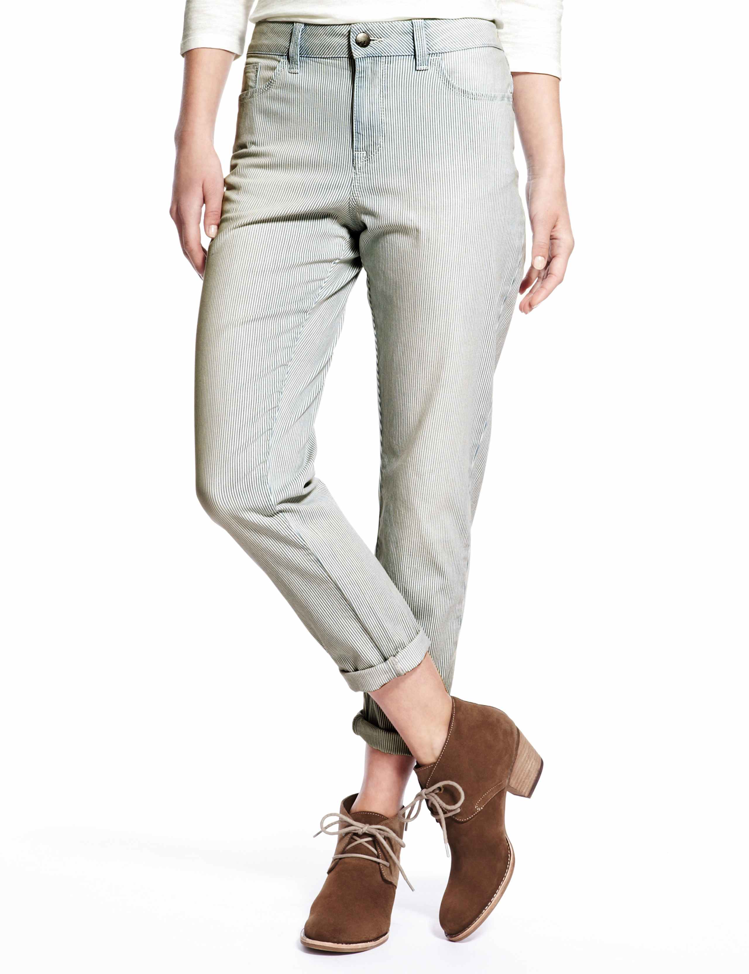 Striped Boyfriend Jeans 1 of 6