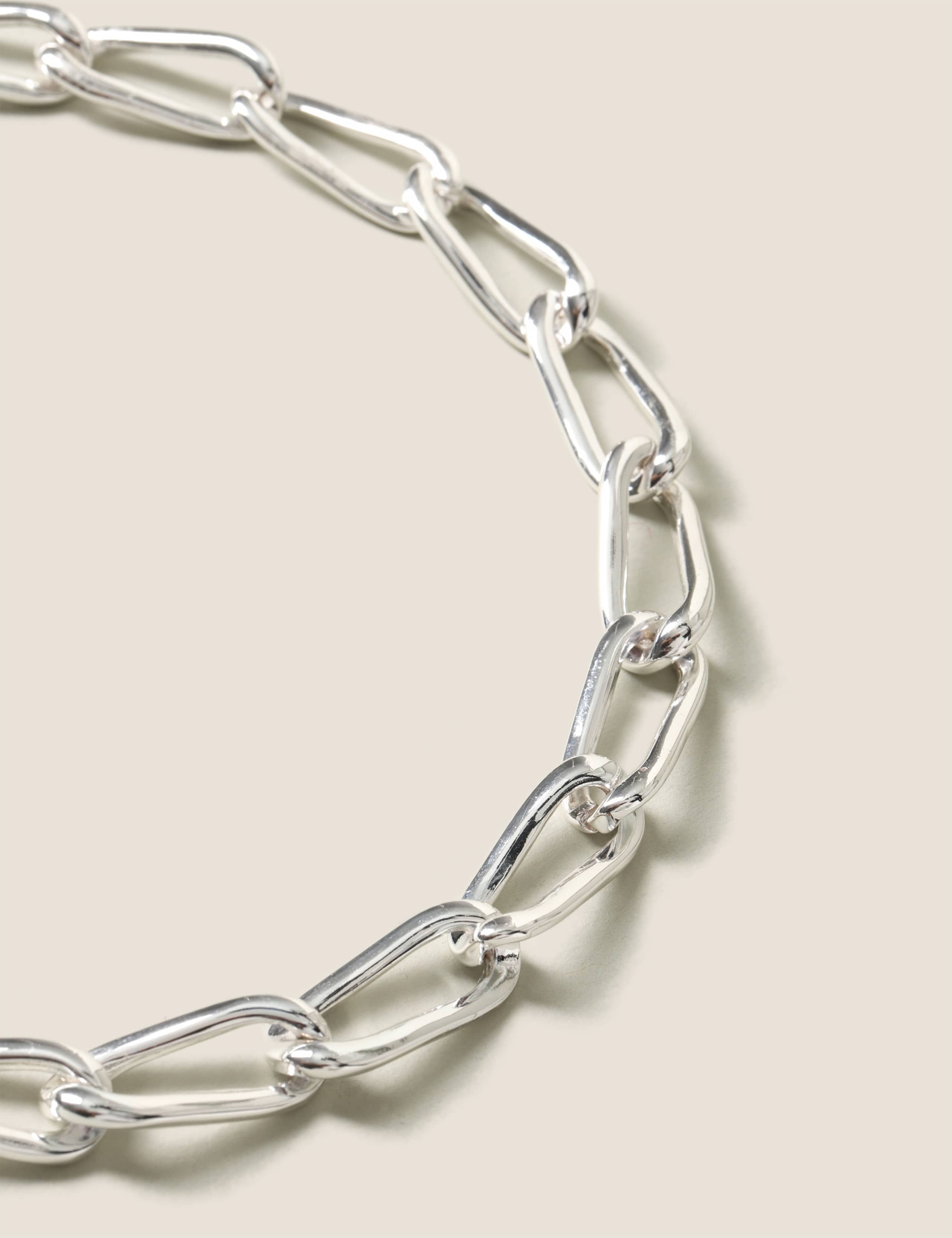 Silver Tone Organic Links Chain 2 of 2