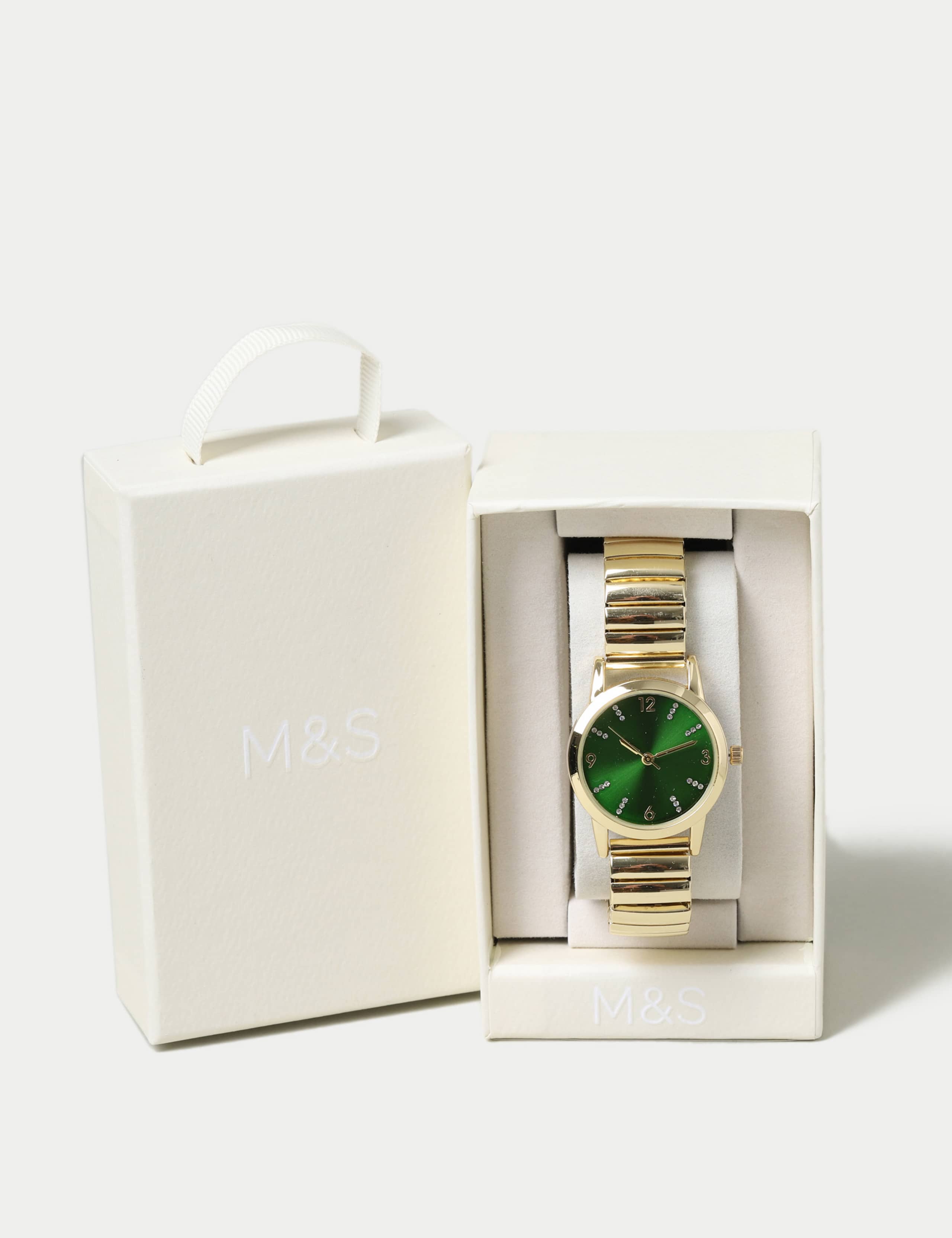 Green Rhinestone Strech Watch 3 of 3