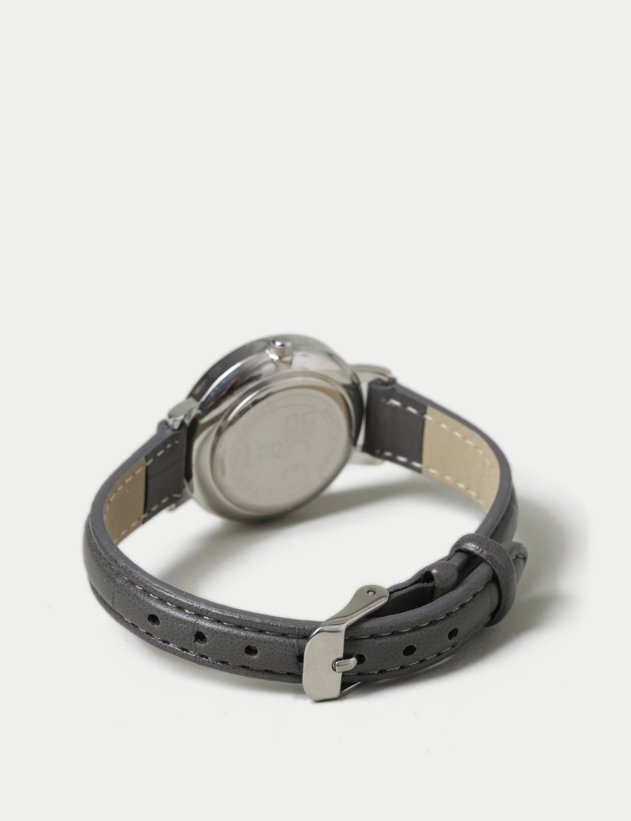 Grey Rhinestone Face Watch 2 of 3