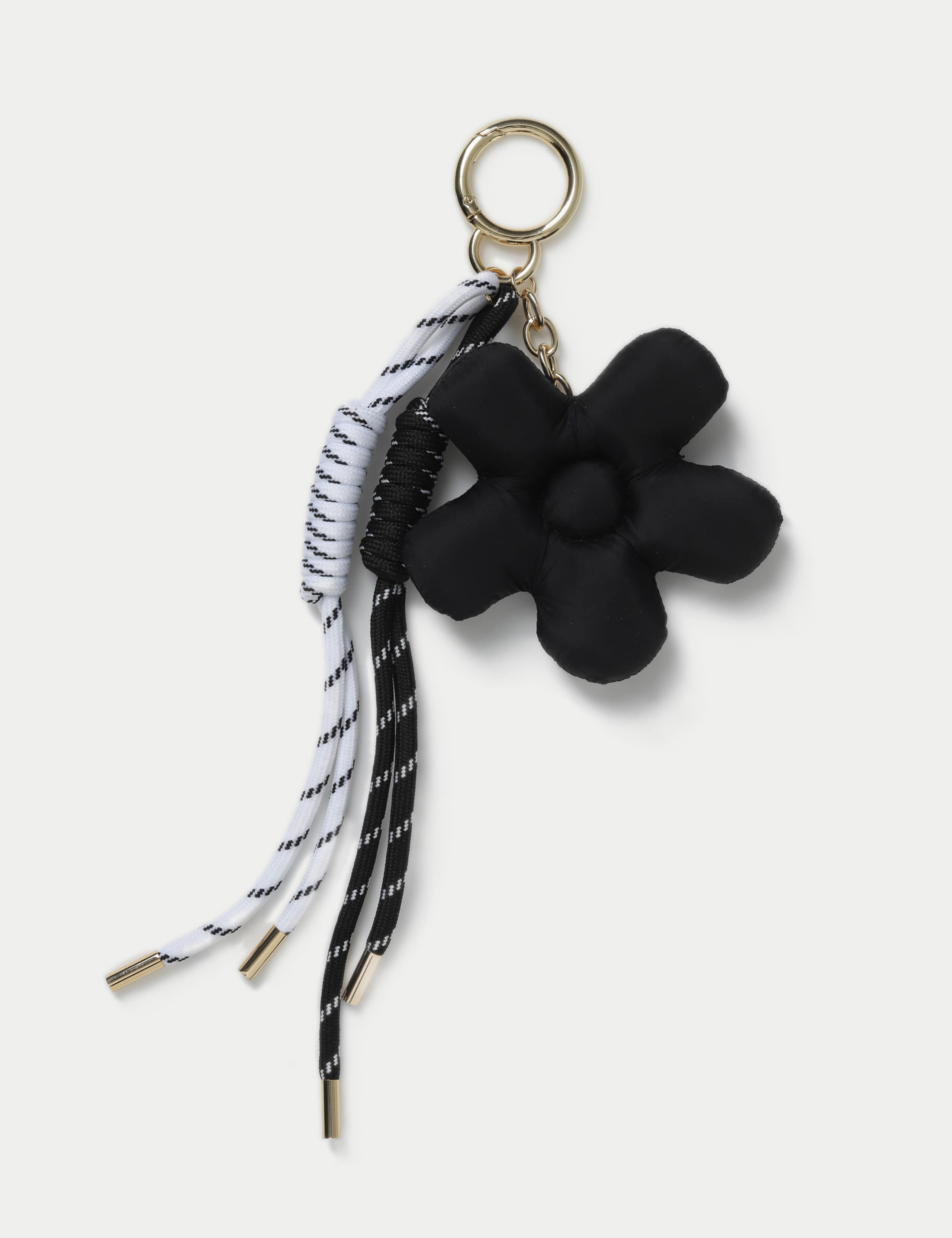 Black Flower Cord Bag Charm 2 of 3