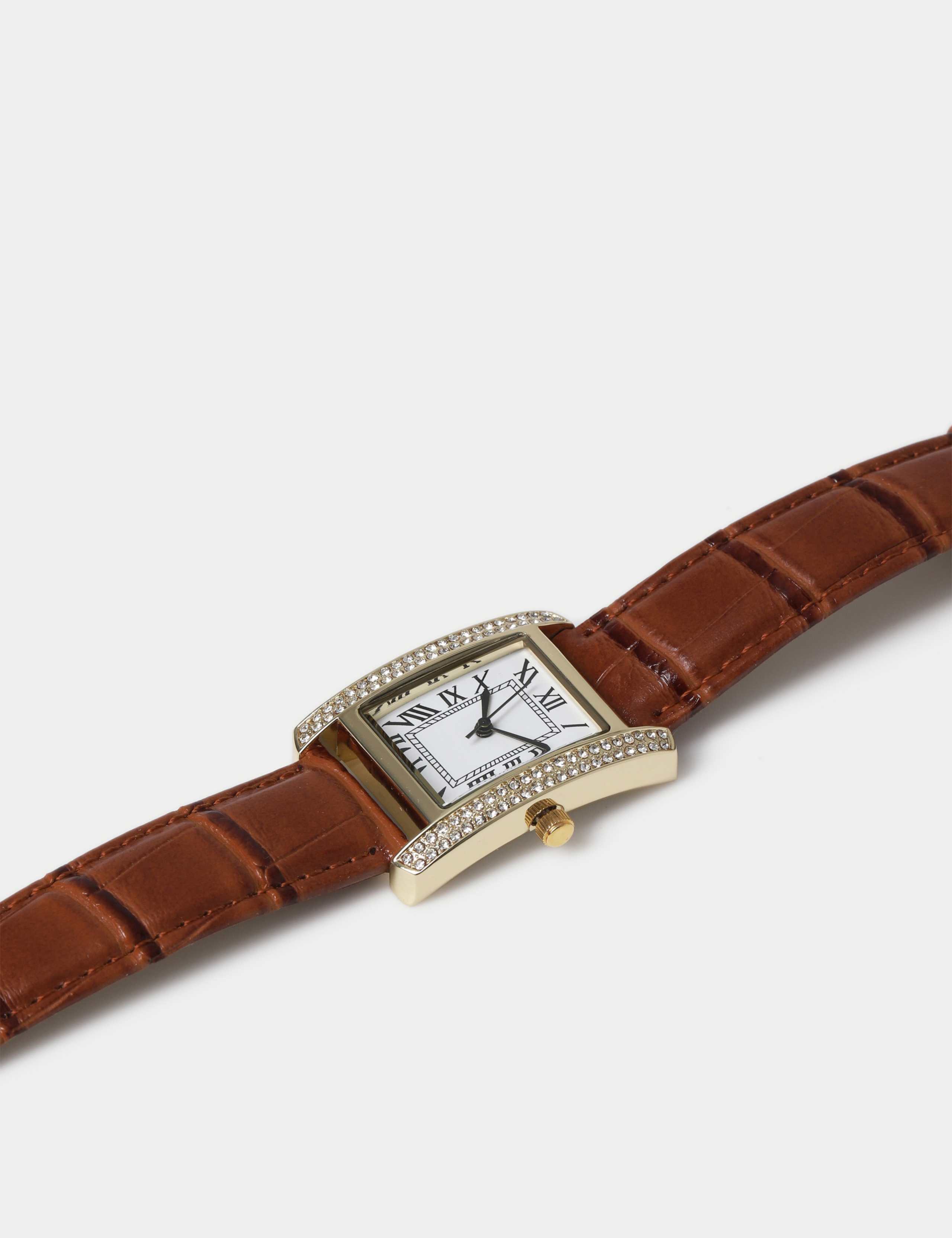 Faux Leather Rhinestone Watch 3 of 4