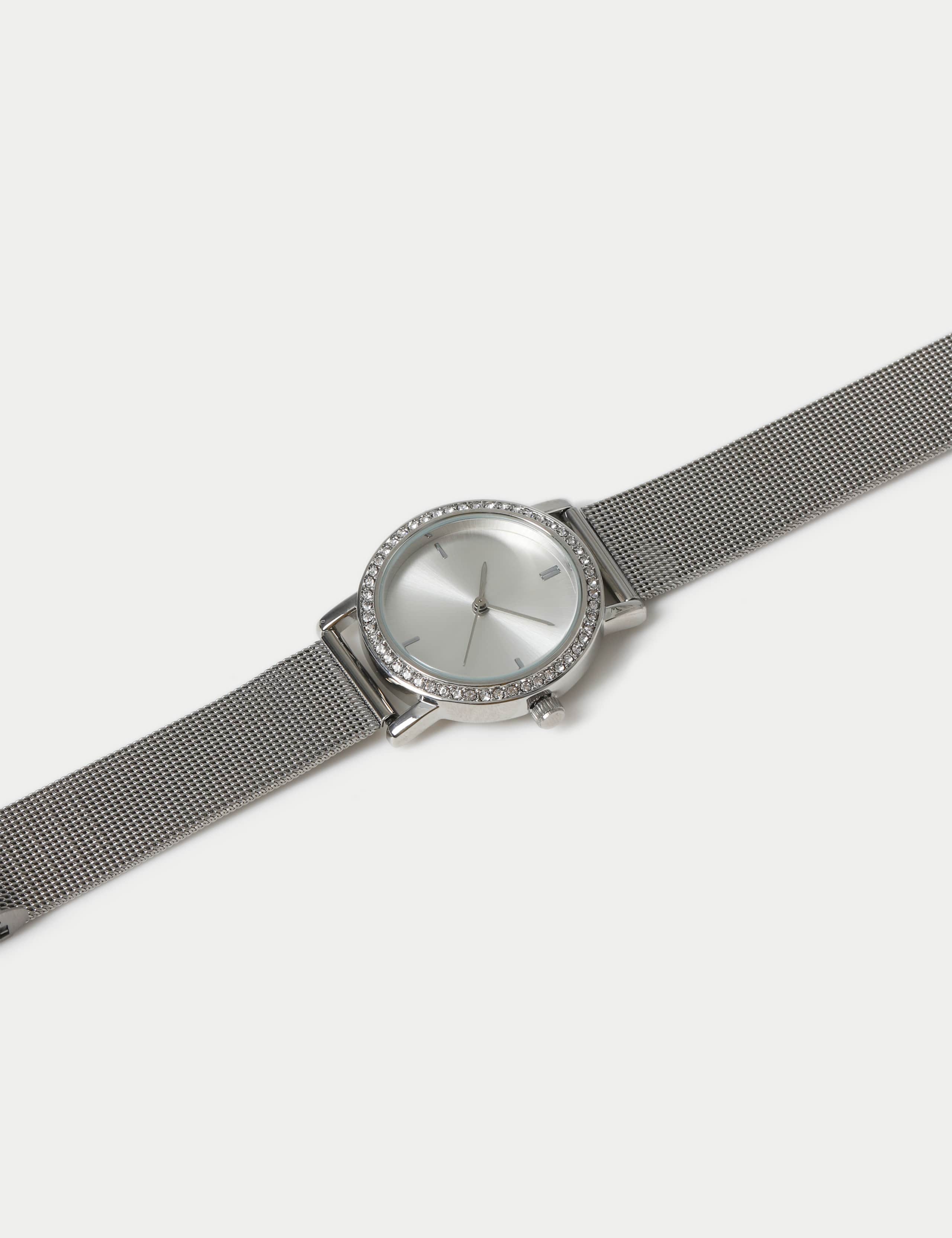 Silver Tone Mesh Watch 2 of 3