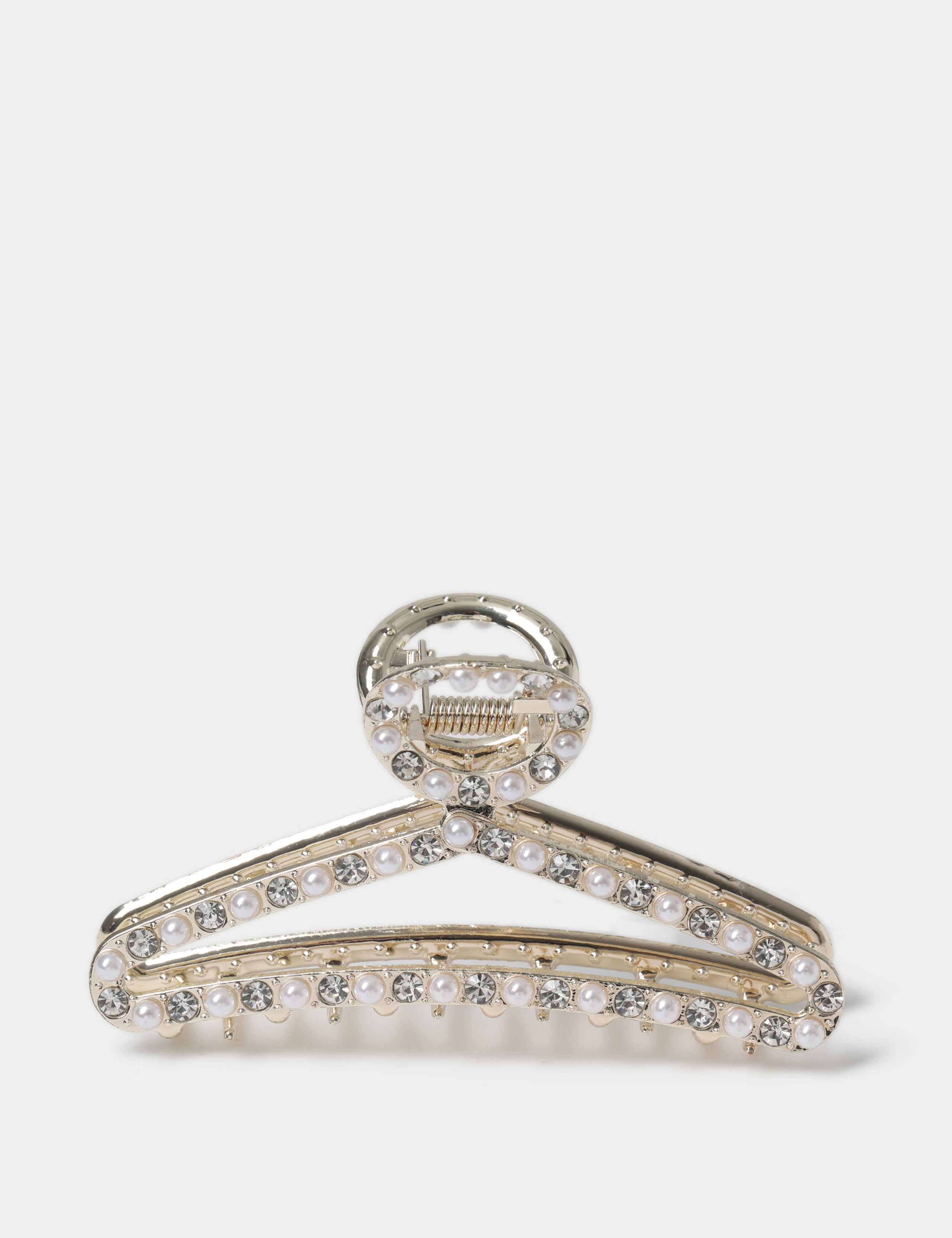 Gold Tone Pearl Claw 2 of 2