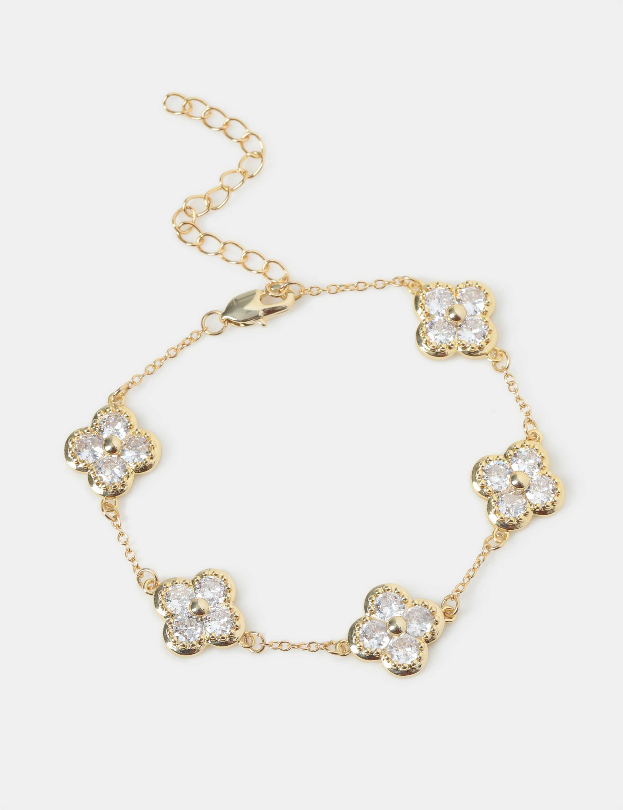 Cubic Zirconia Flower Wristwear 1 of 2