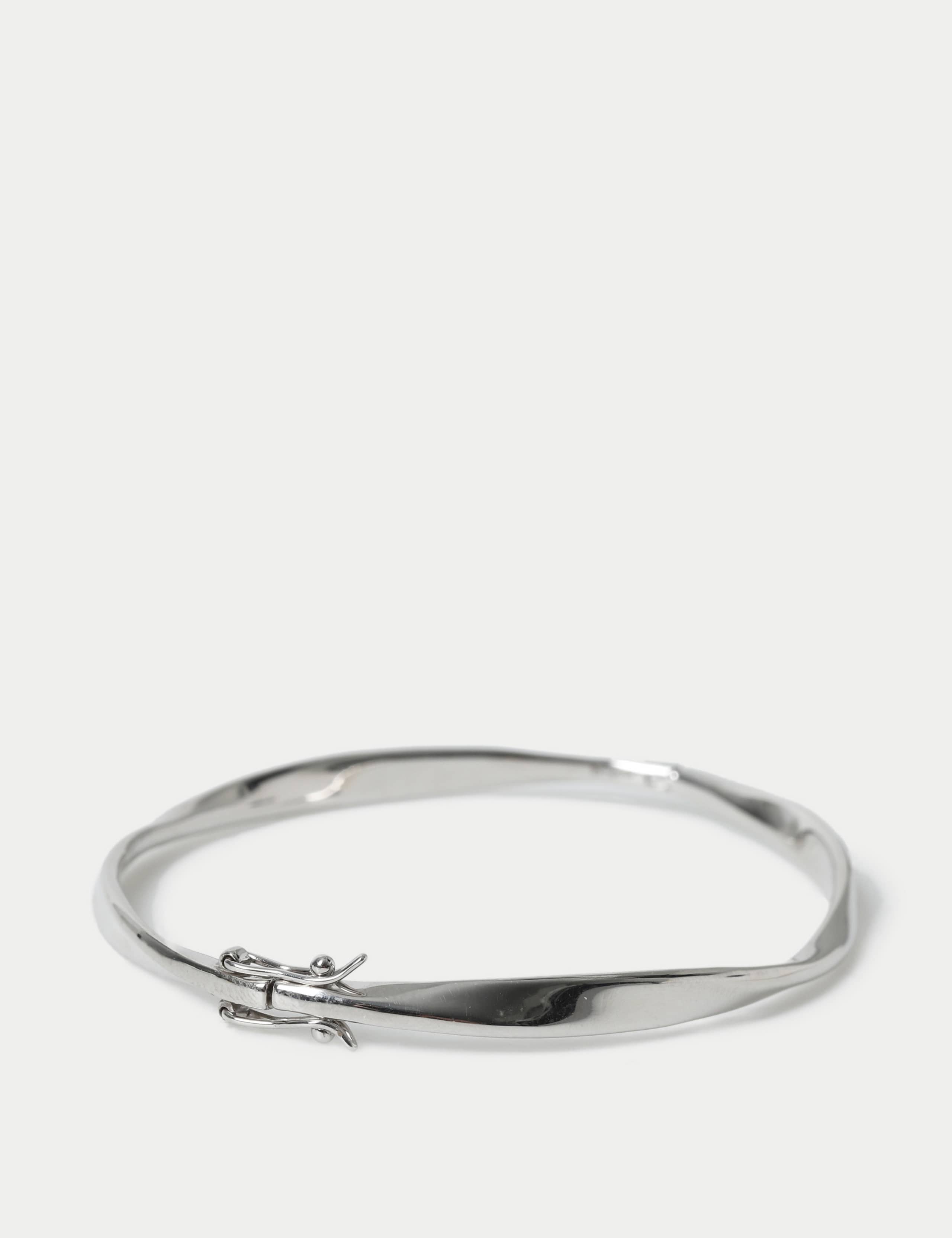 925 Sterling Silver Twist Bangle 3 of 3