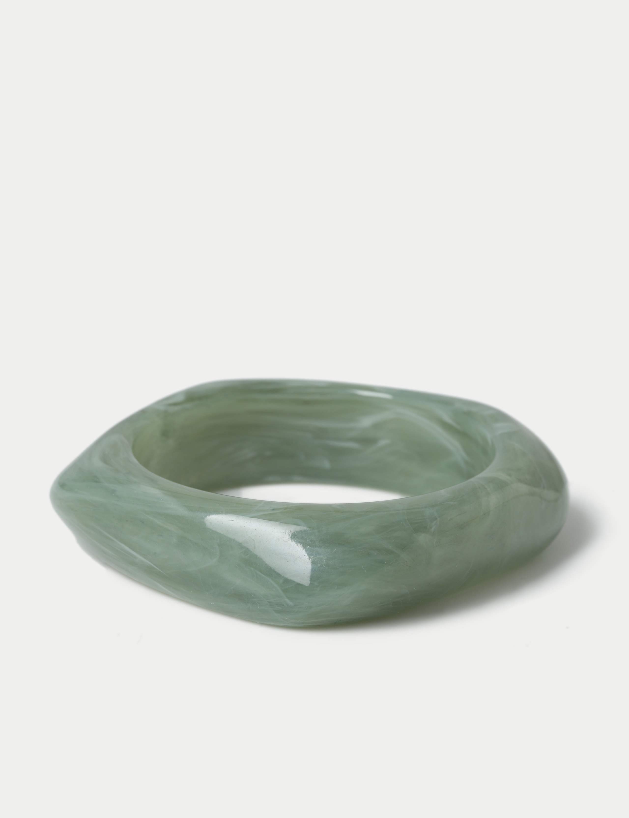 Green Resin Square Bangle 2 of 3