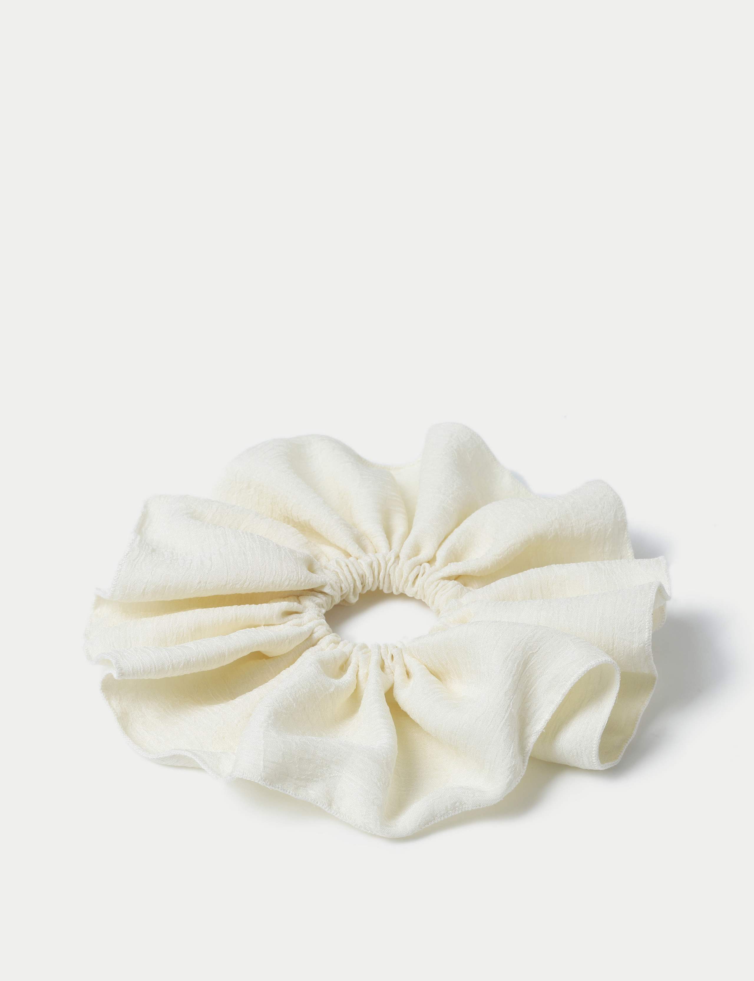 Cream Oversized Hair Scrunchie 2 of 2