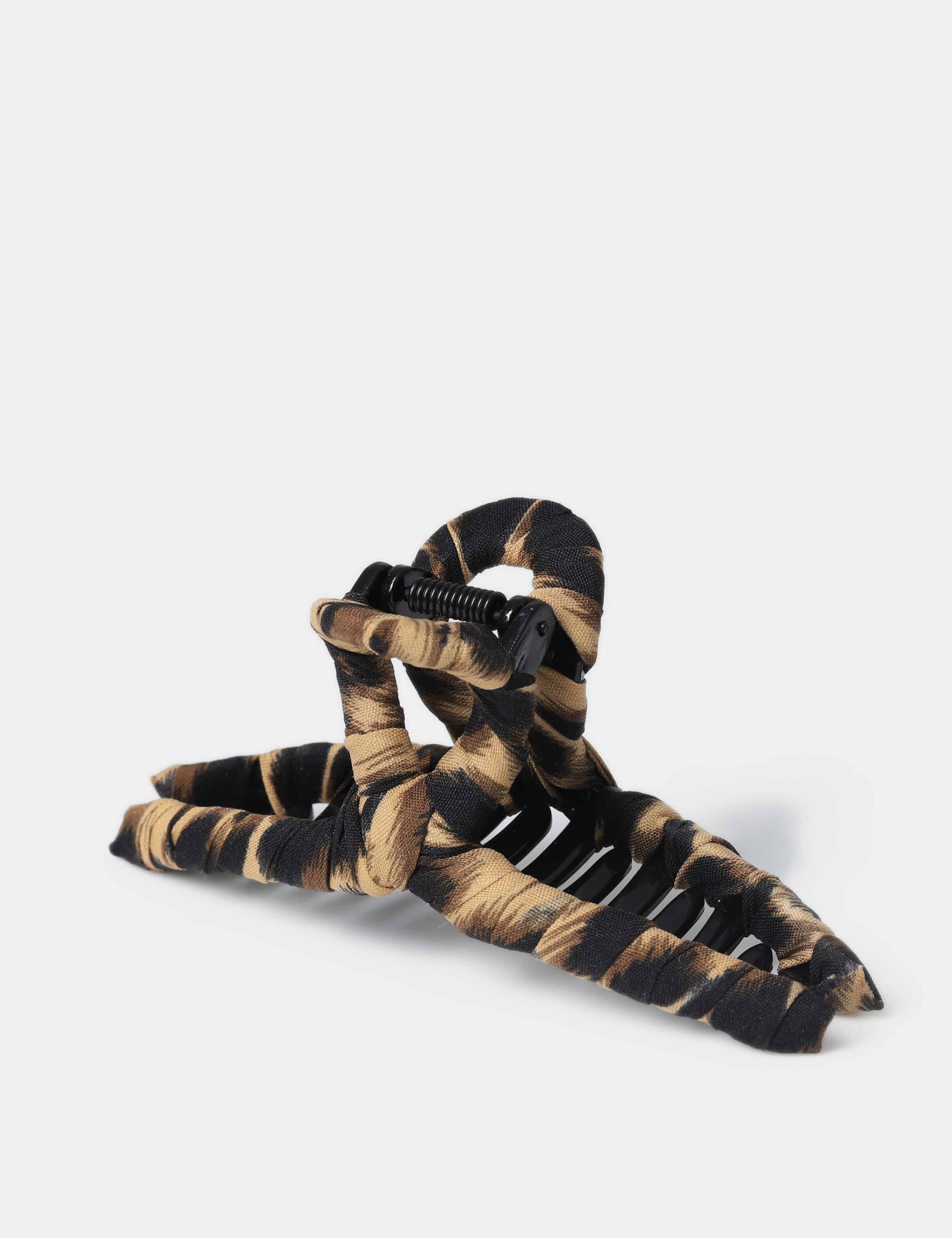Fabric Wrap Leopard Bow Claw 2 of 2