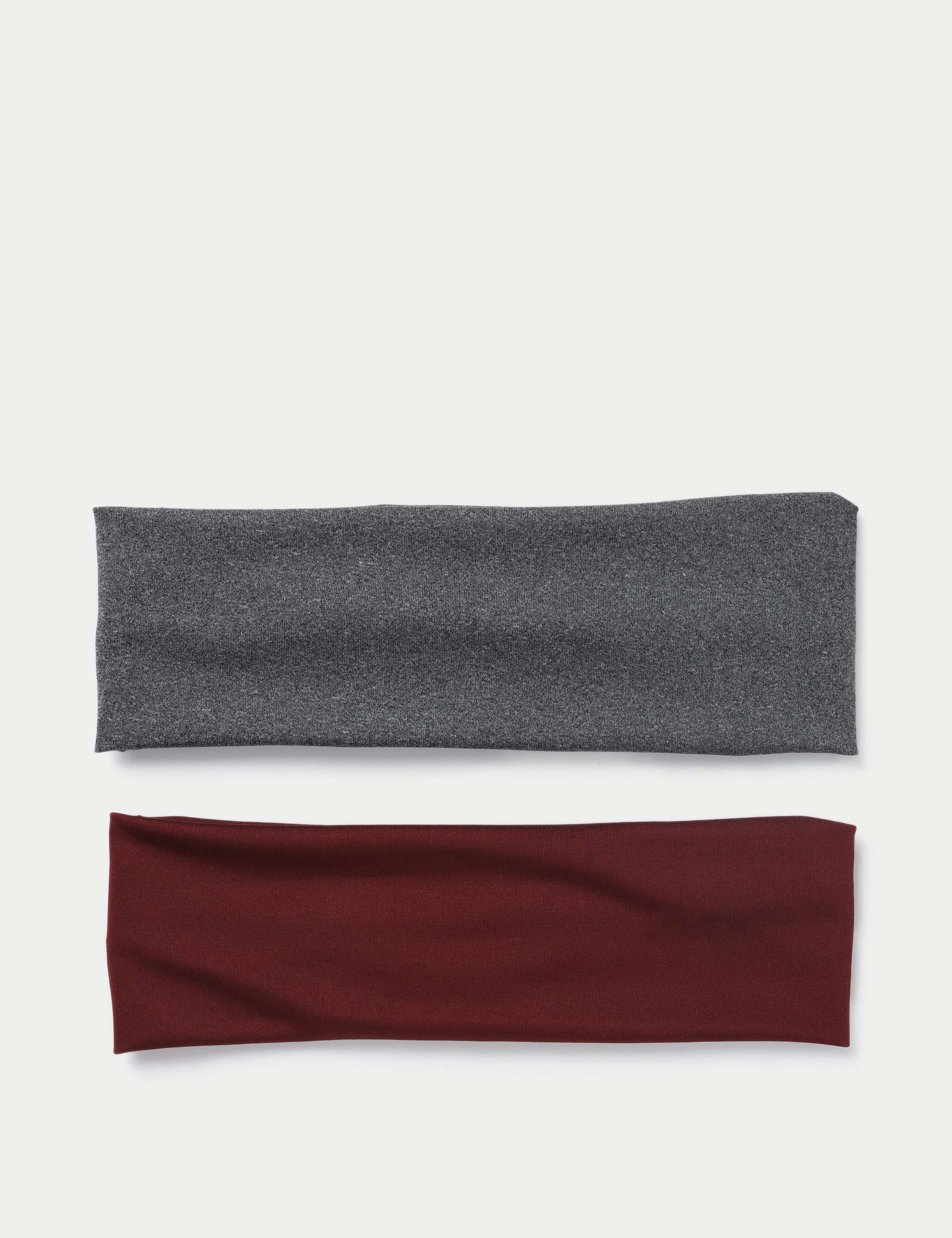 2 Pack Burgundy and Charcoal Grey Bandeau Set 1 of 2