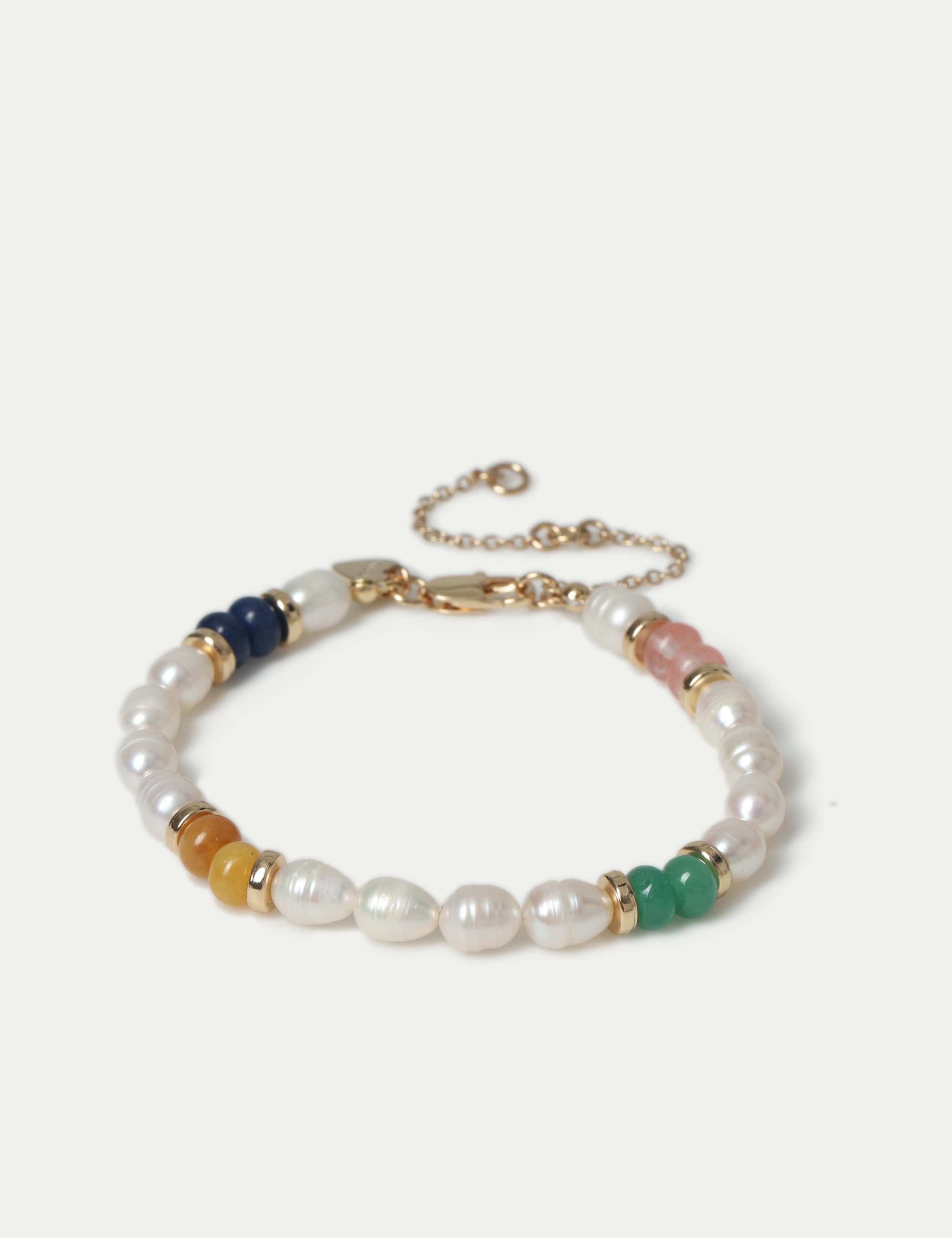 Fresh Water Pearl And Natural Stone Bracelet 2 of 2