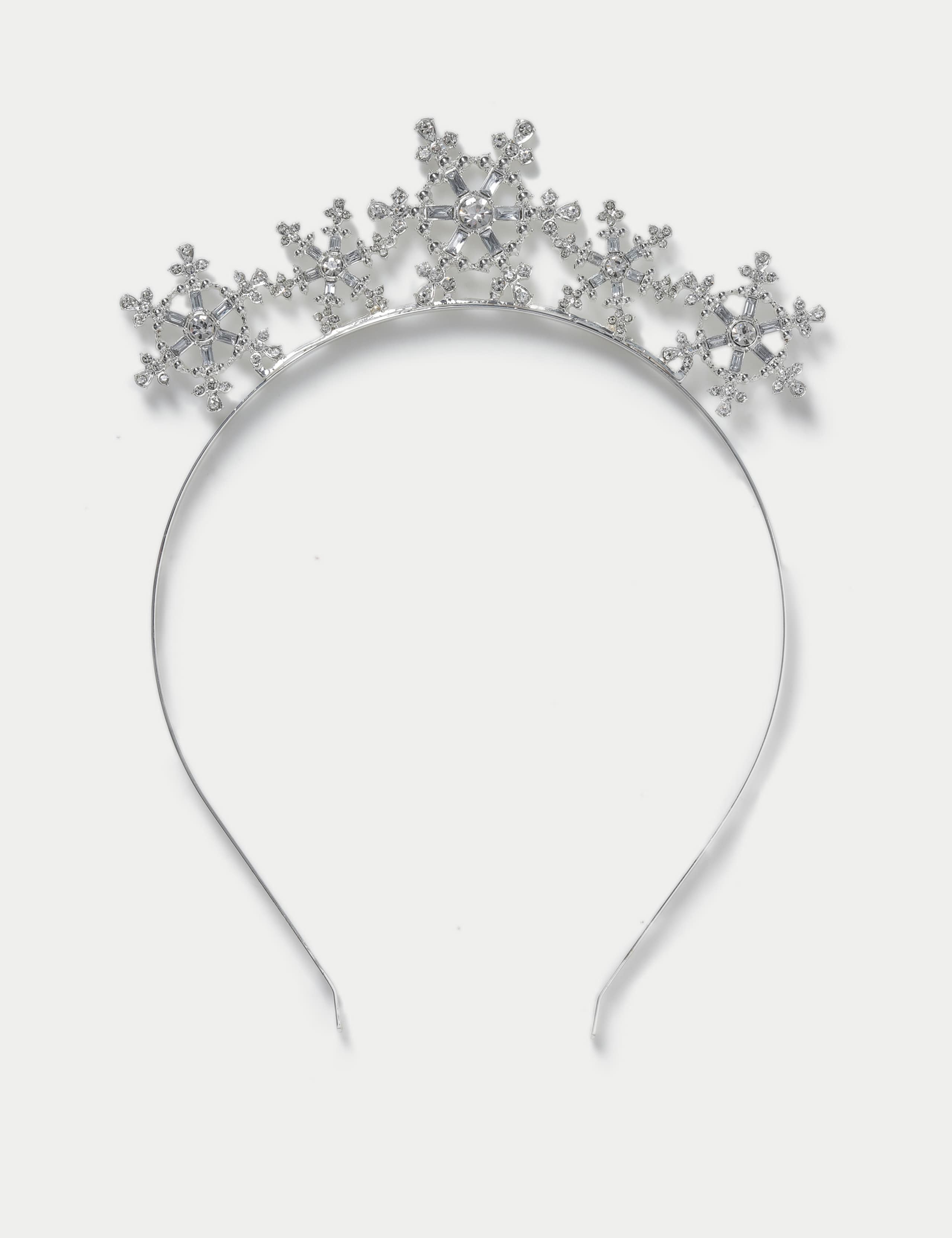 Christmas Silver Tone Snowflake Headband 1 of 2
