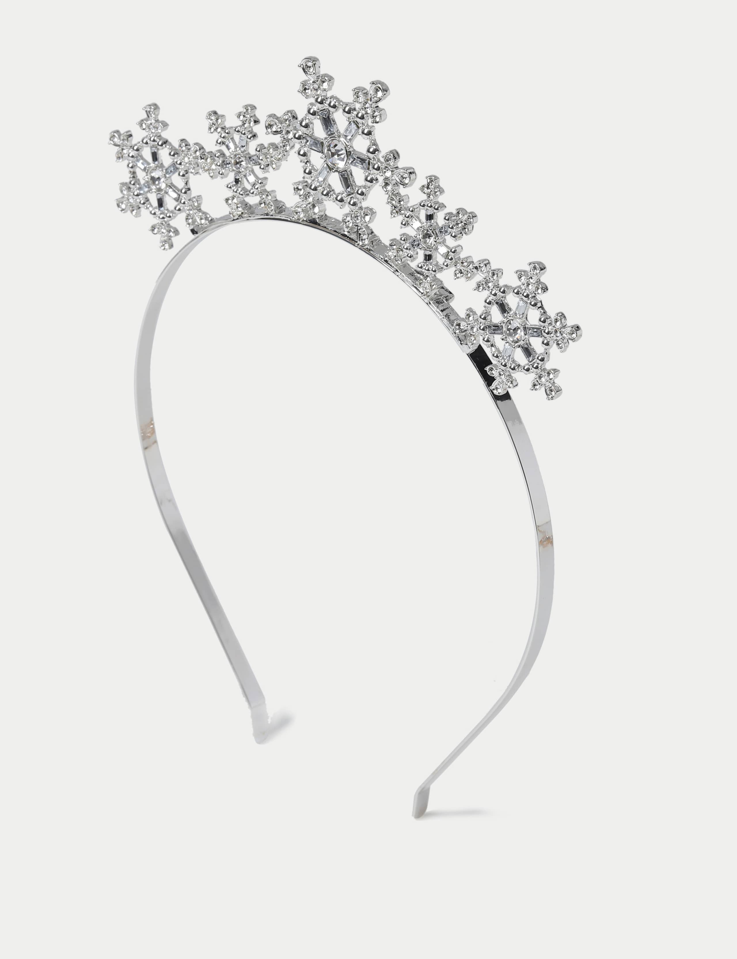 Christmas Silver Tone Snowflake Headband 2 of 2