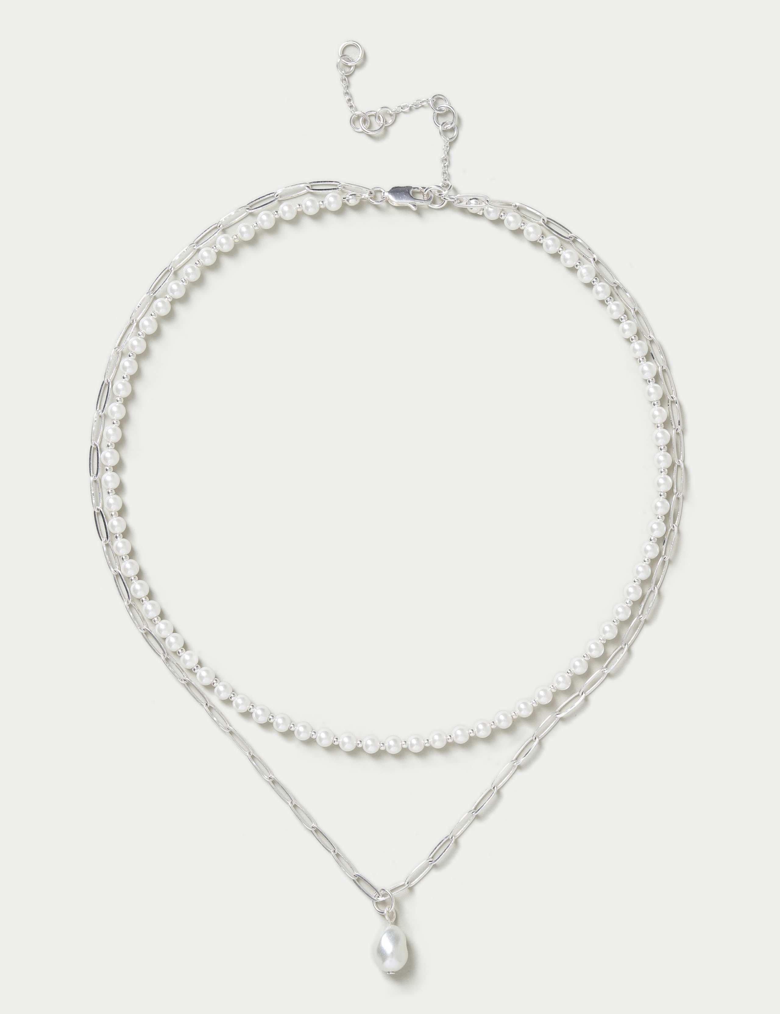 Pearl Multirow Necklace 1 of 1