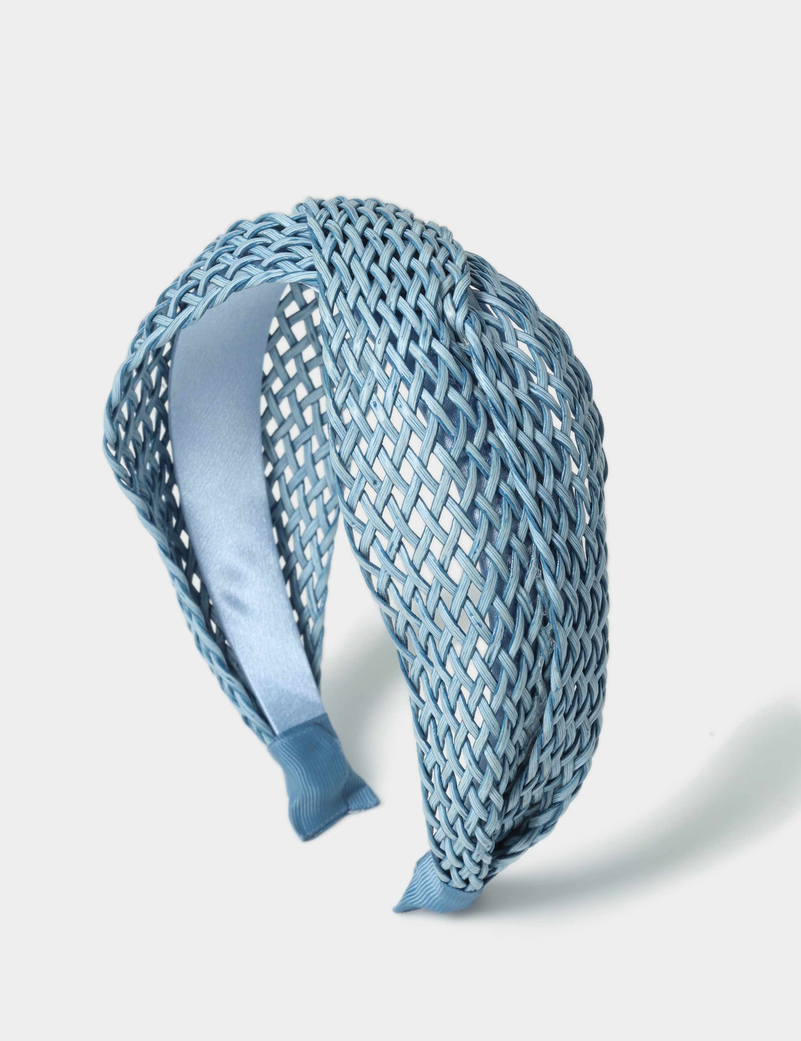 Blue Raffia Twist Alice Band 1 of 2