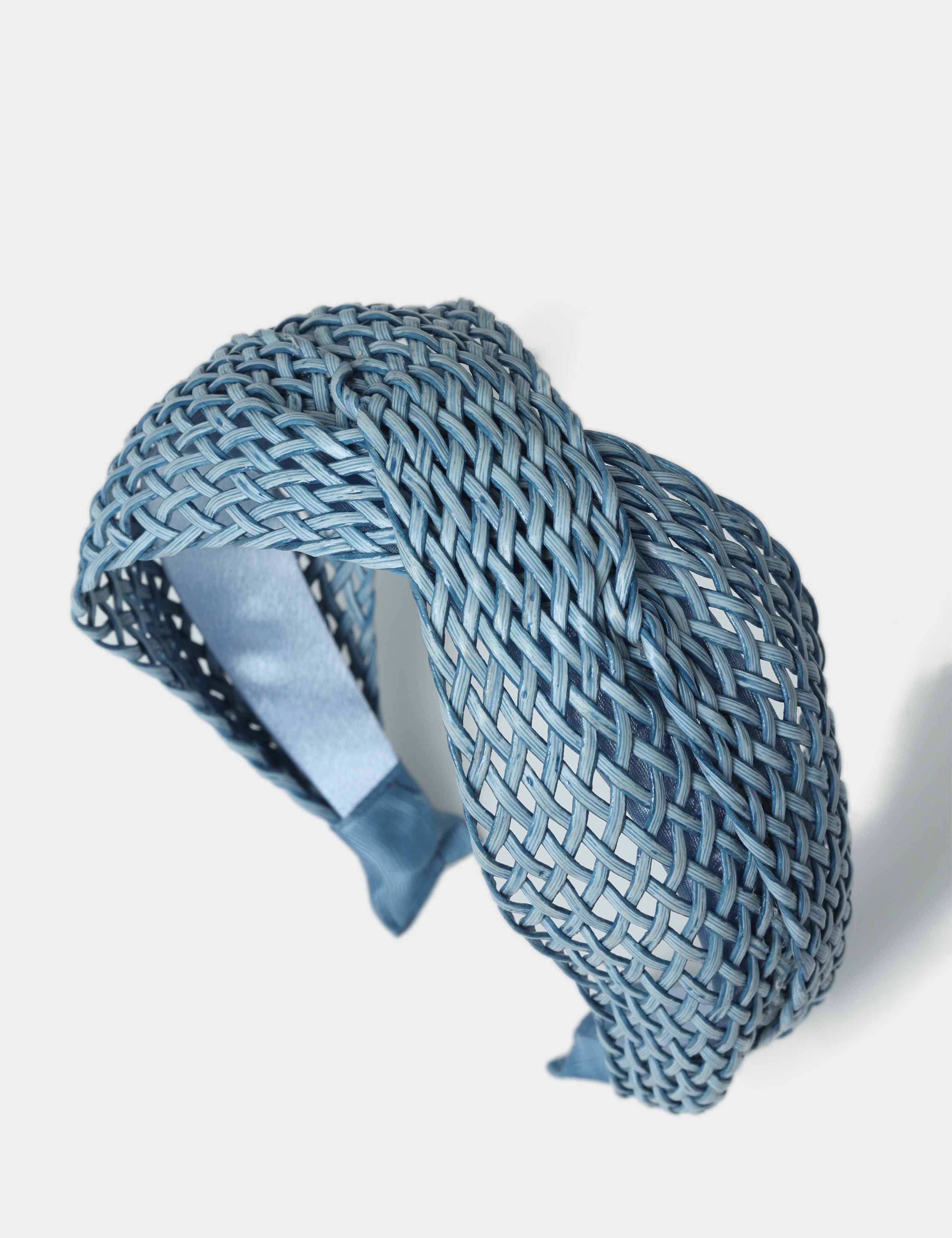 Blue Raffia Twist Alice Band 2 of 2
