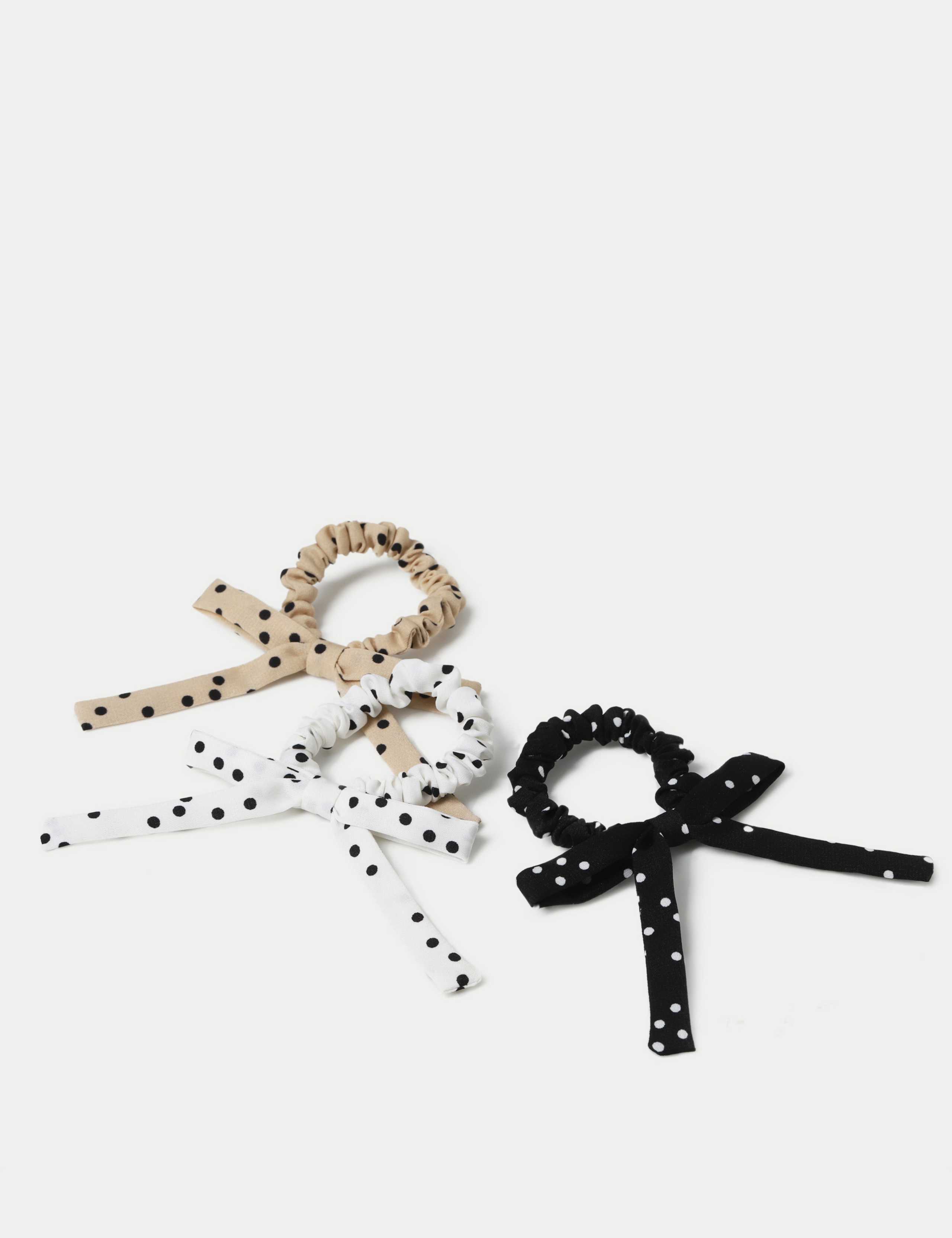 QB 3 Pack Polka Dot Bow Scrunchies 2 of 2