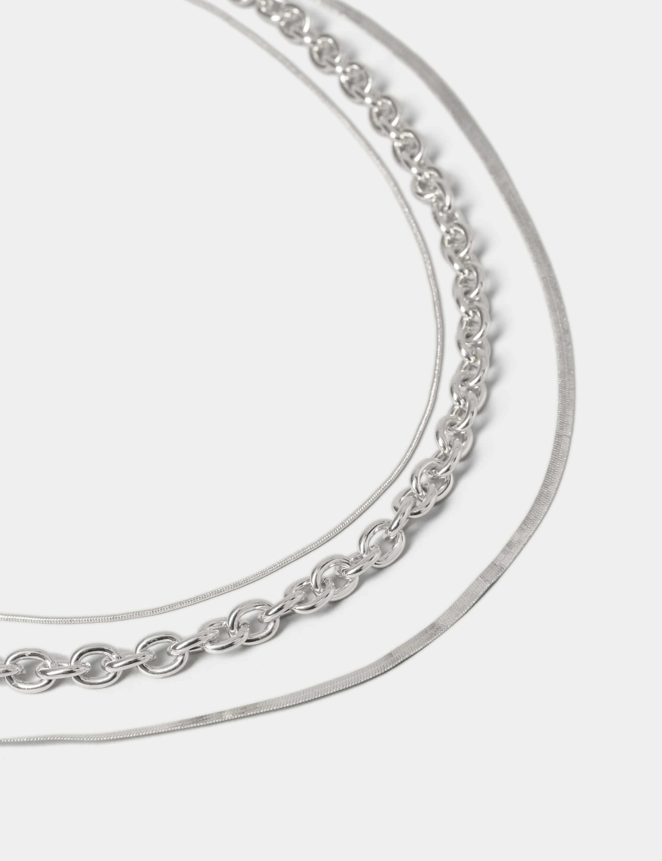 Snake Chain Multi Row Necklace 3 of 3