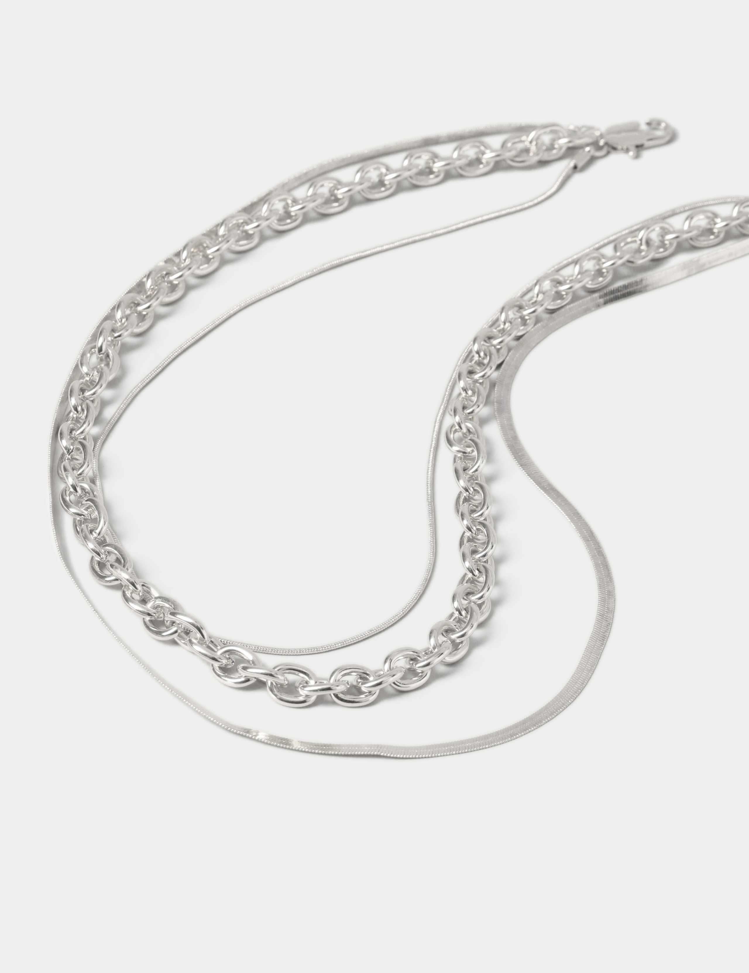 Snake Chain Multi Row Necklace 2 of 3