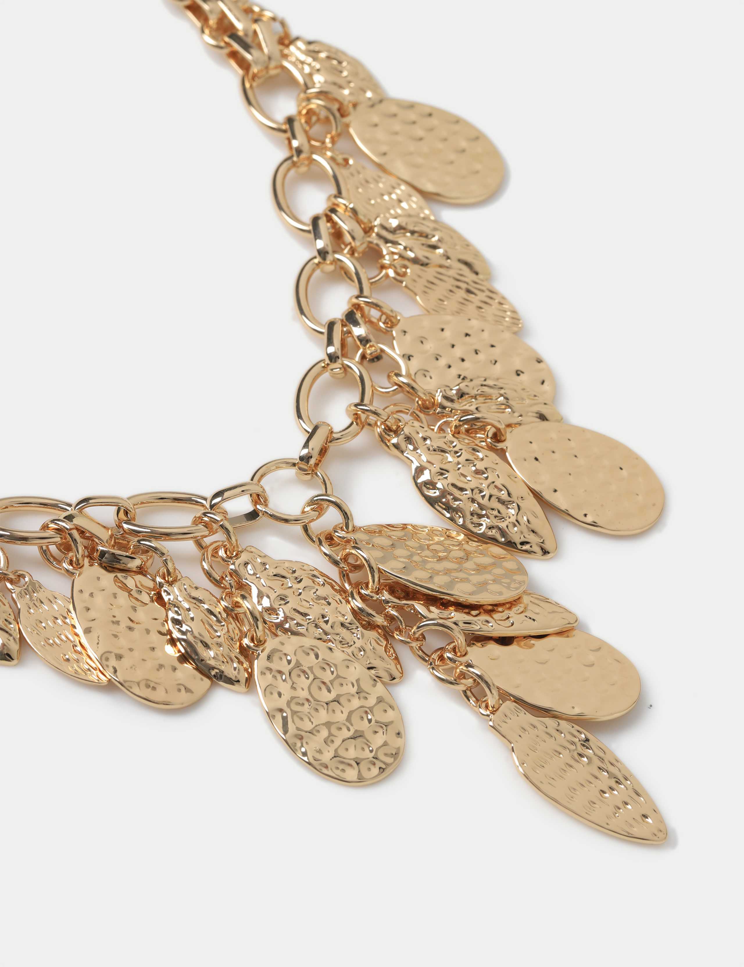 Gold Tone Statement Leaf Necklace 2 of 2