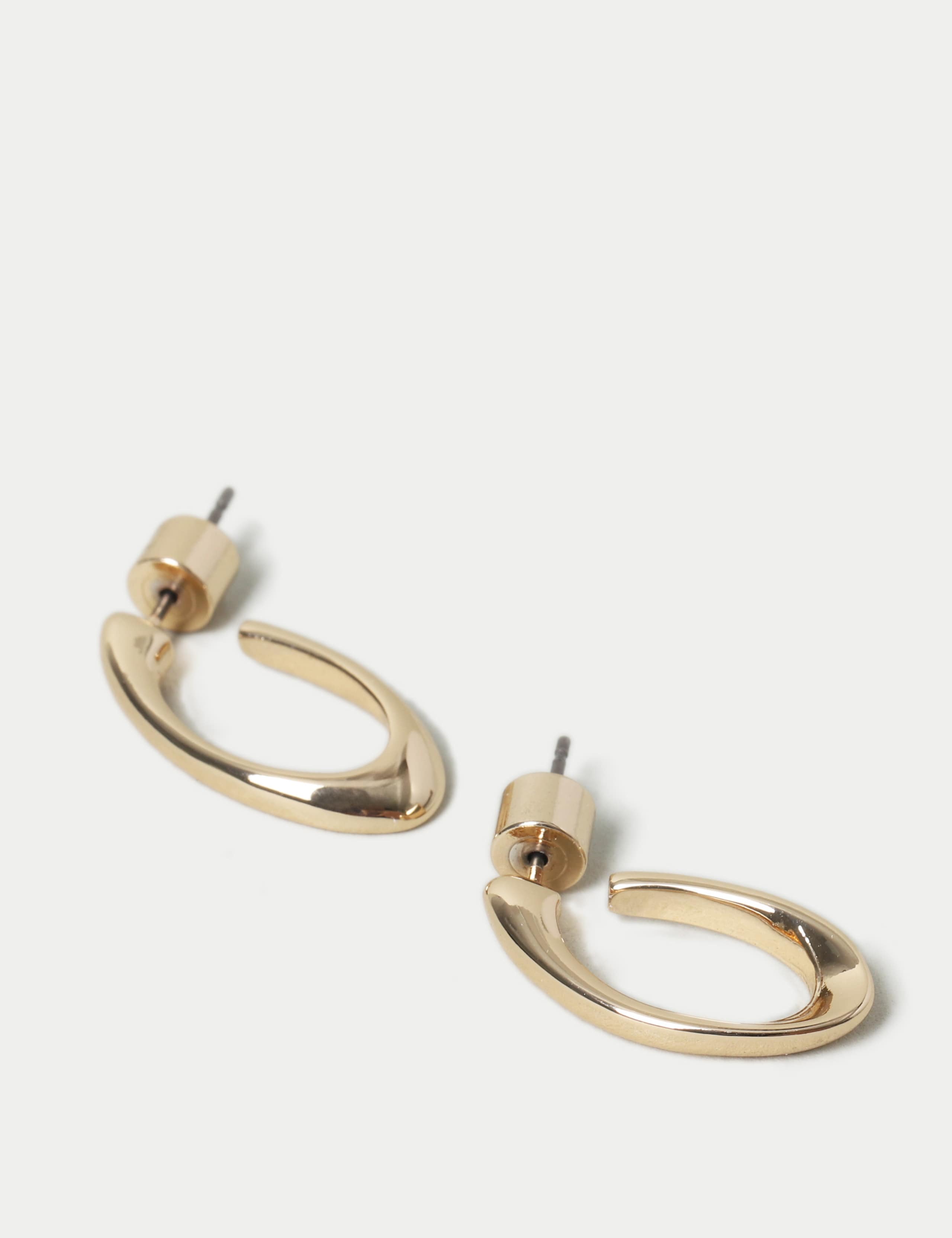 Oval Mini Hoop Earrings 2 of 3