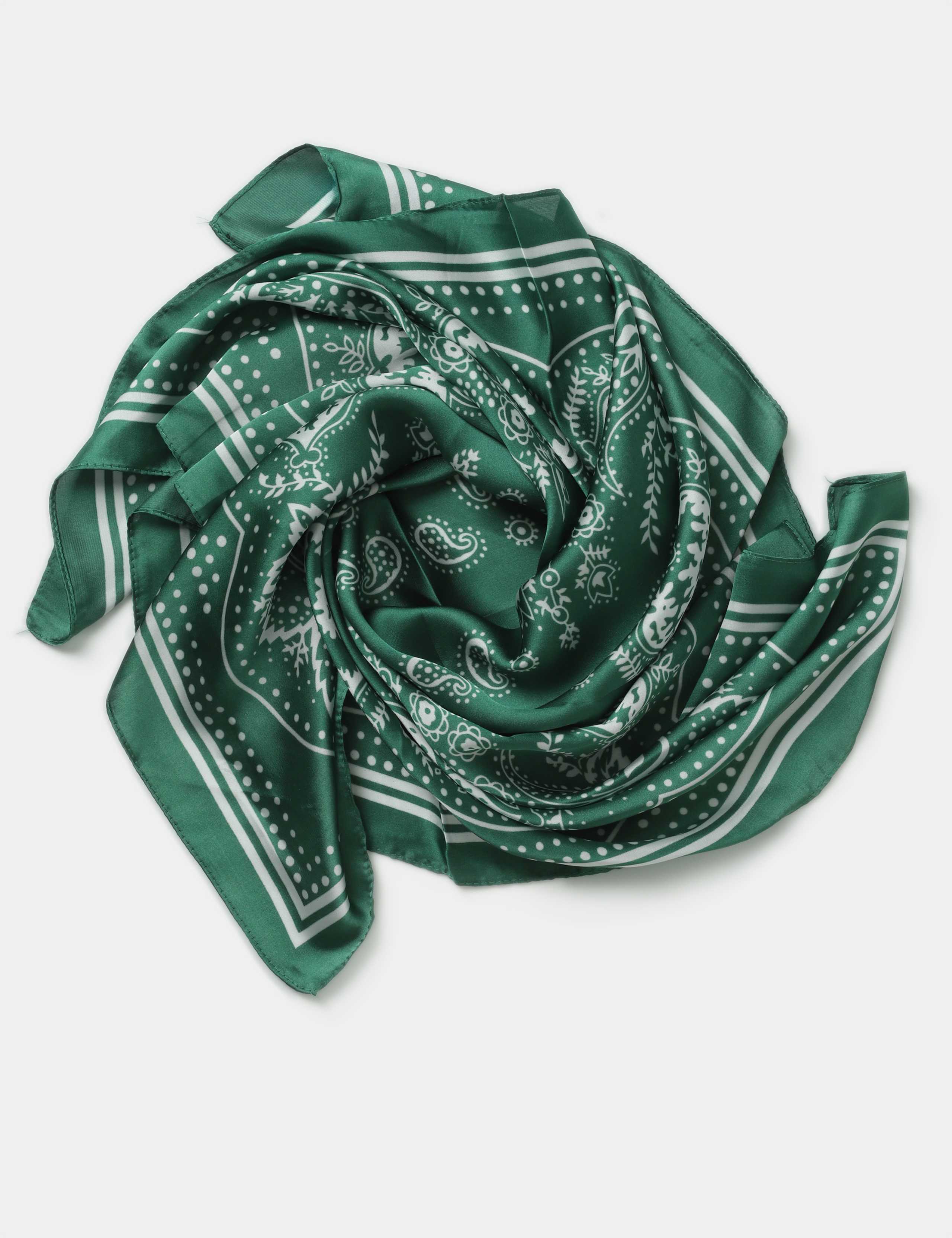 Green Satin Scarf 2 of 2