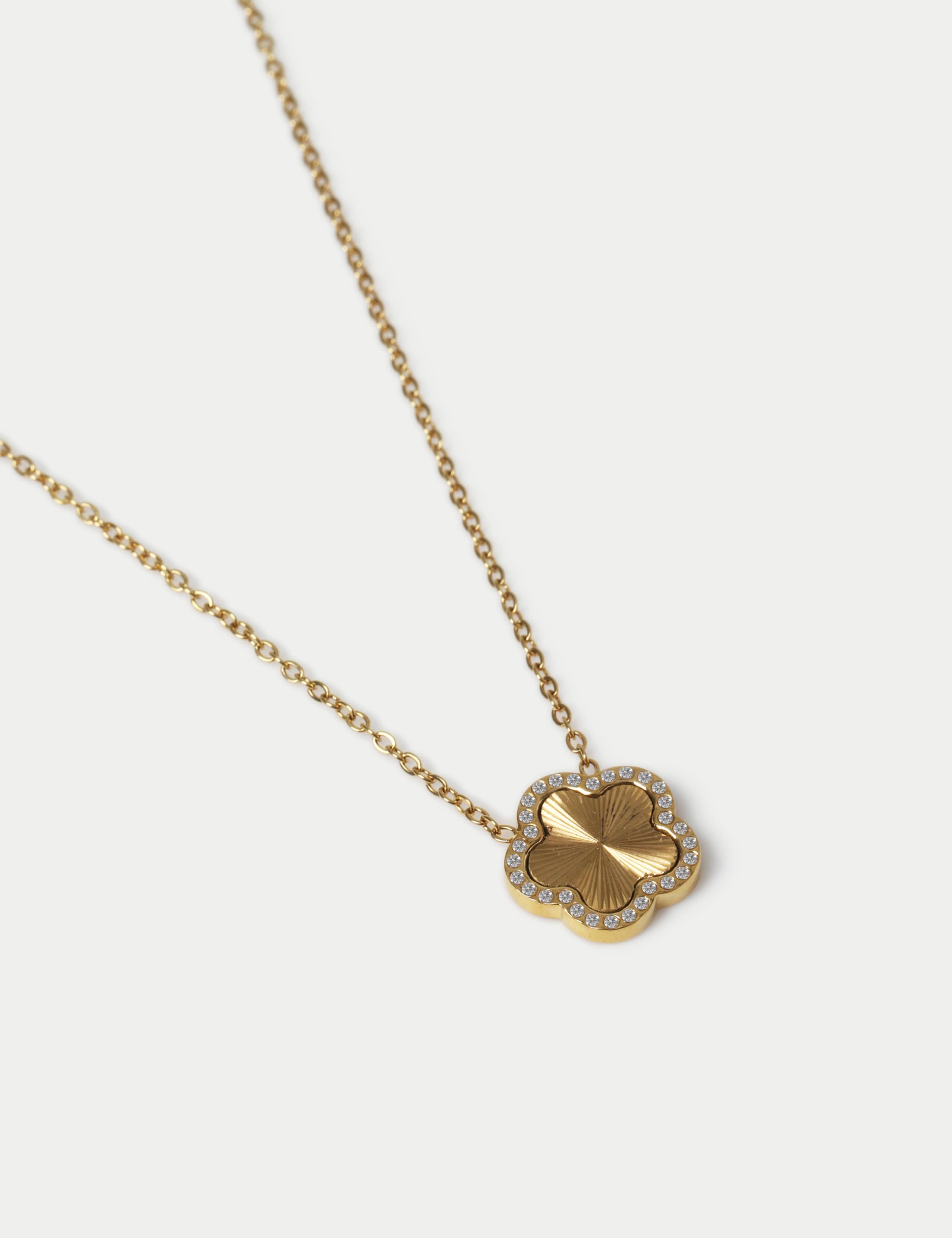 Gifting Gold Tone Petal Ditsy Necklace 2 of 2