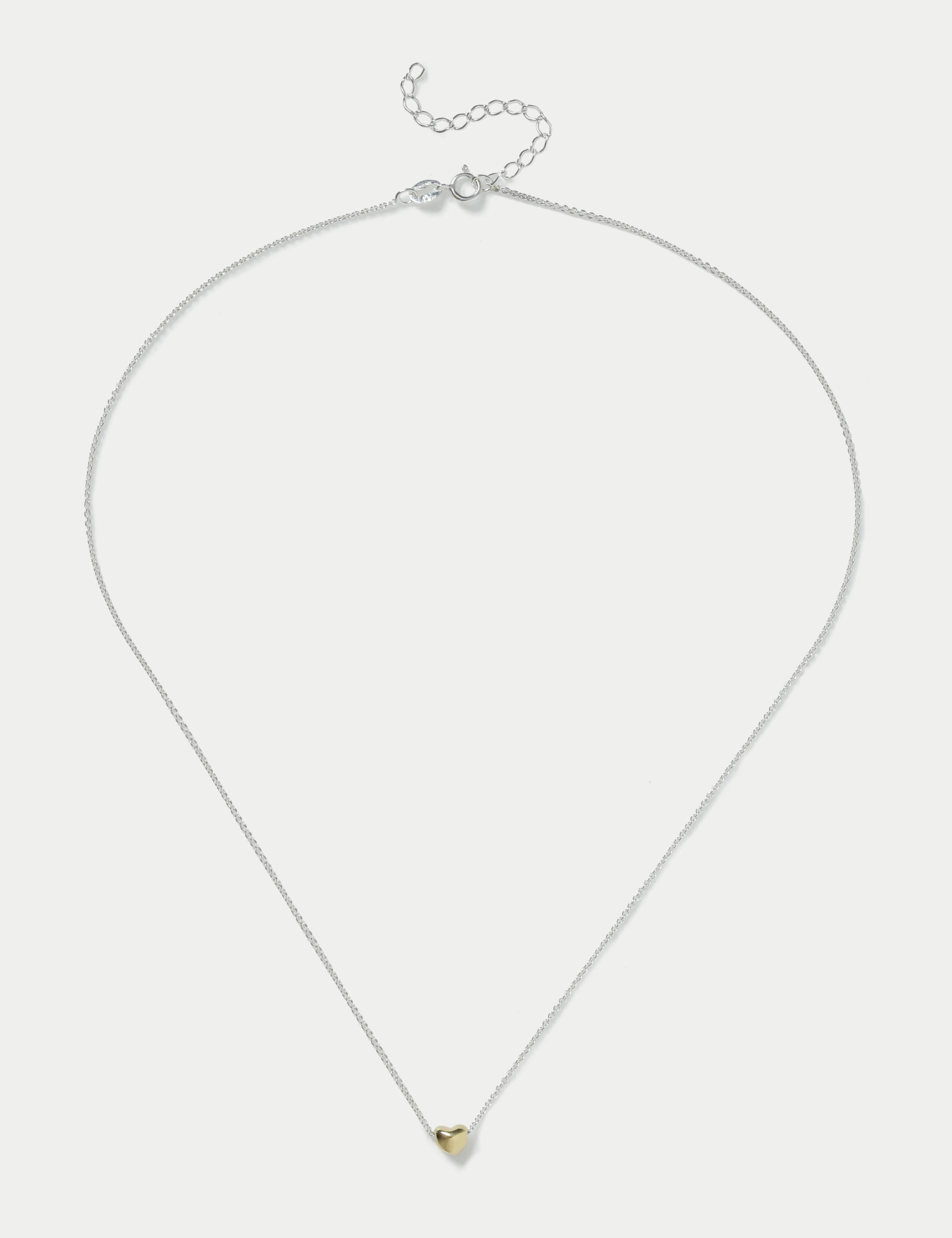 925 Sterling Silver Heart Necklace 2 of 3