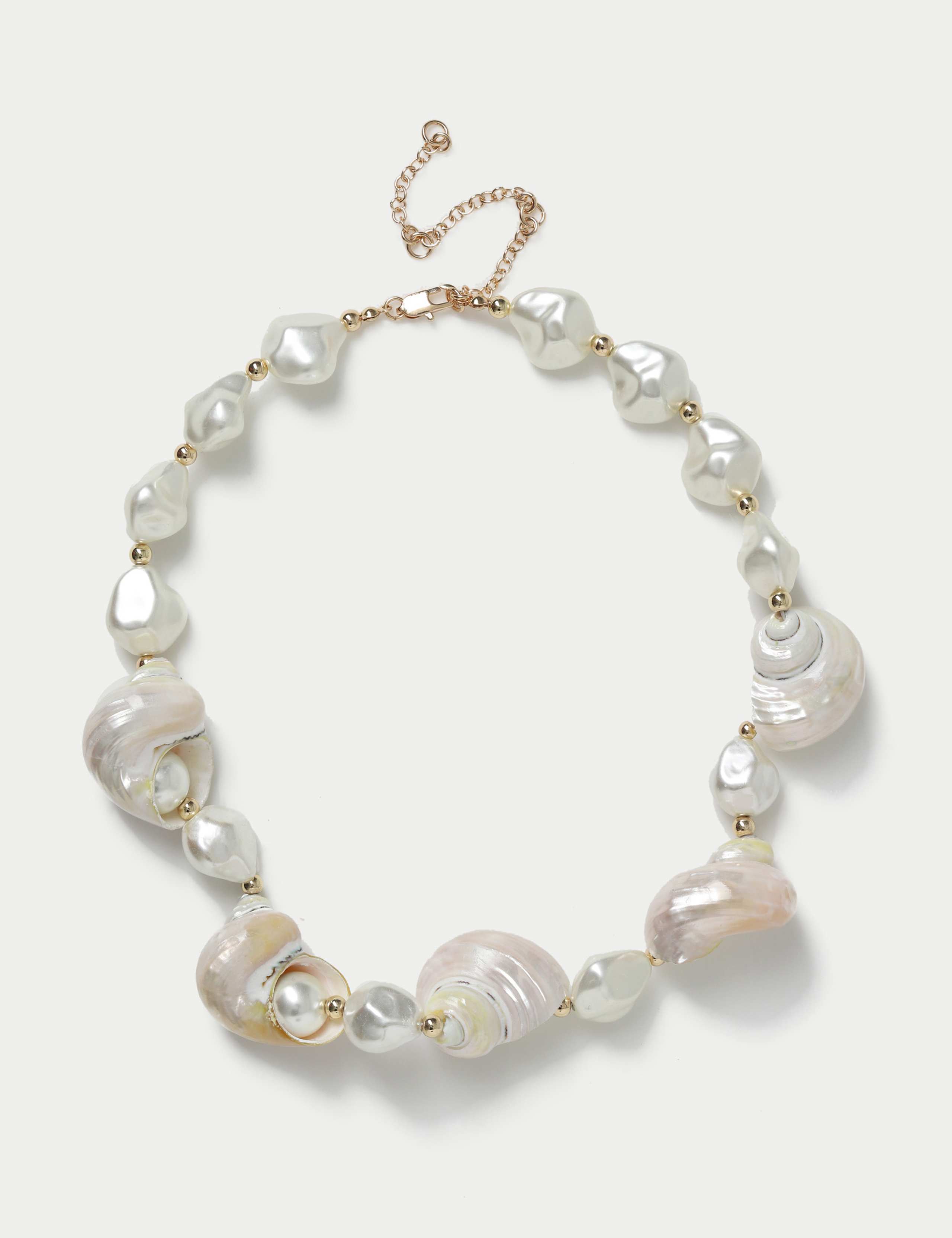 Multi Conch Shell Collar Necklace 2 of 3