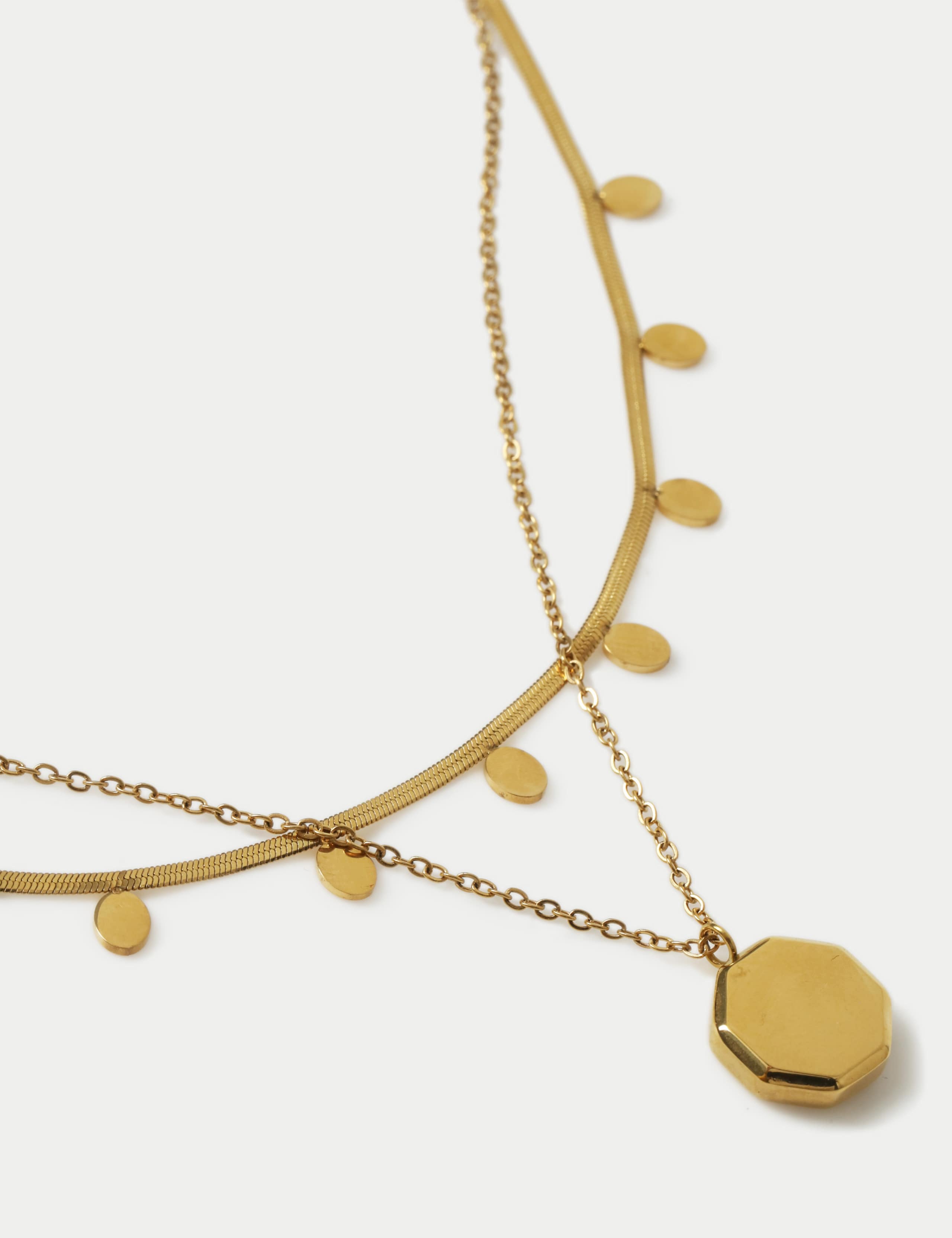 Hexagon Multirow Necklace 2 of 2