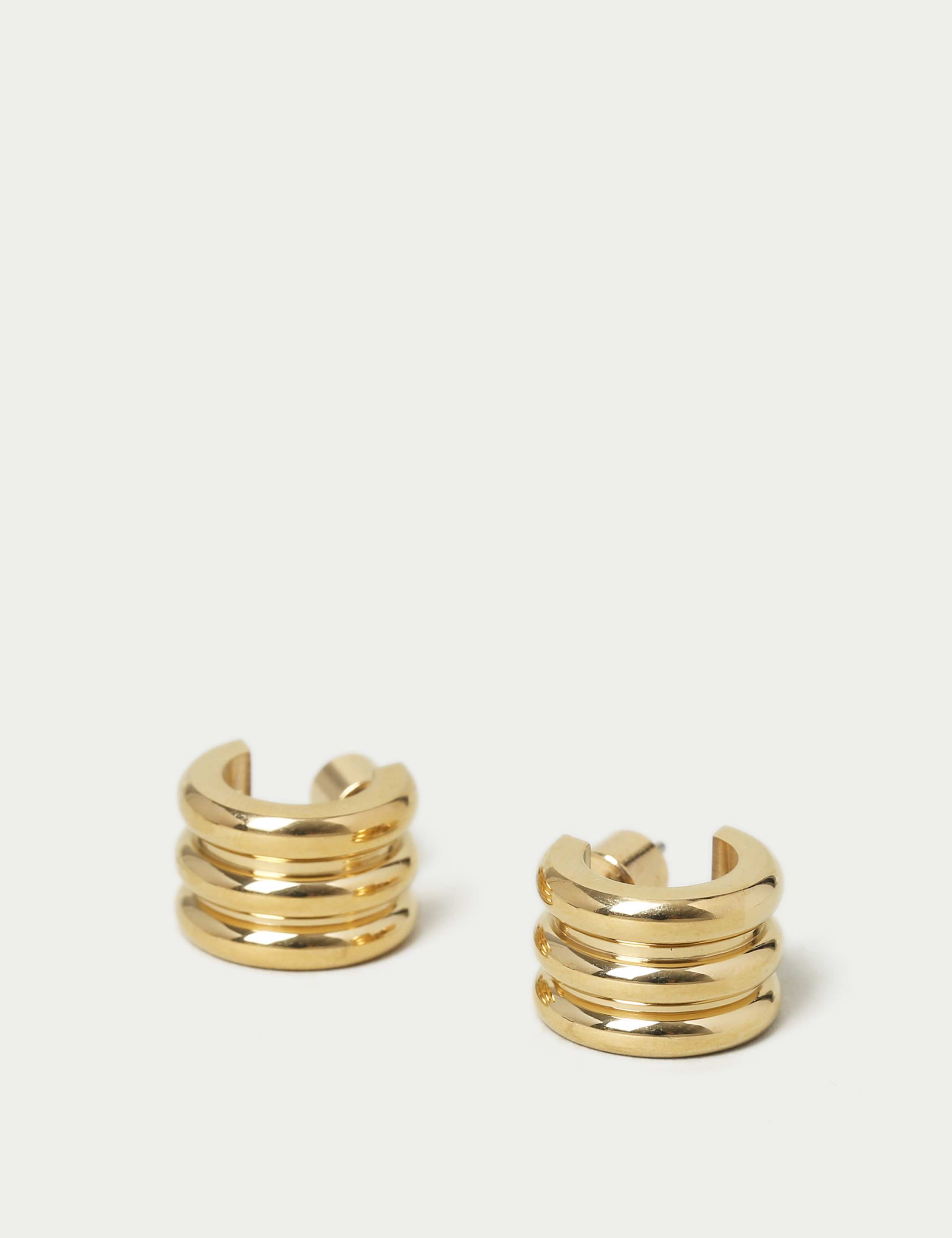 Stainless Steel Barrell Earrings 2 of 2