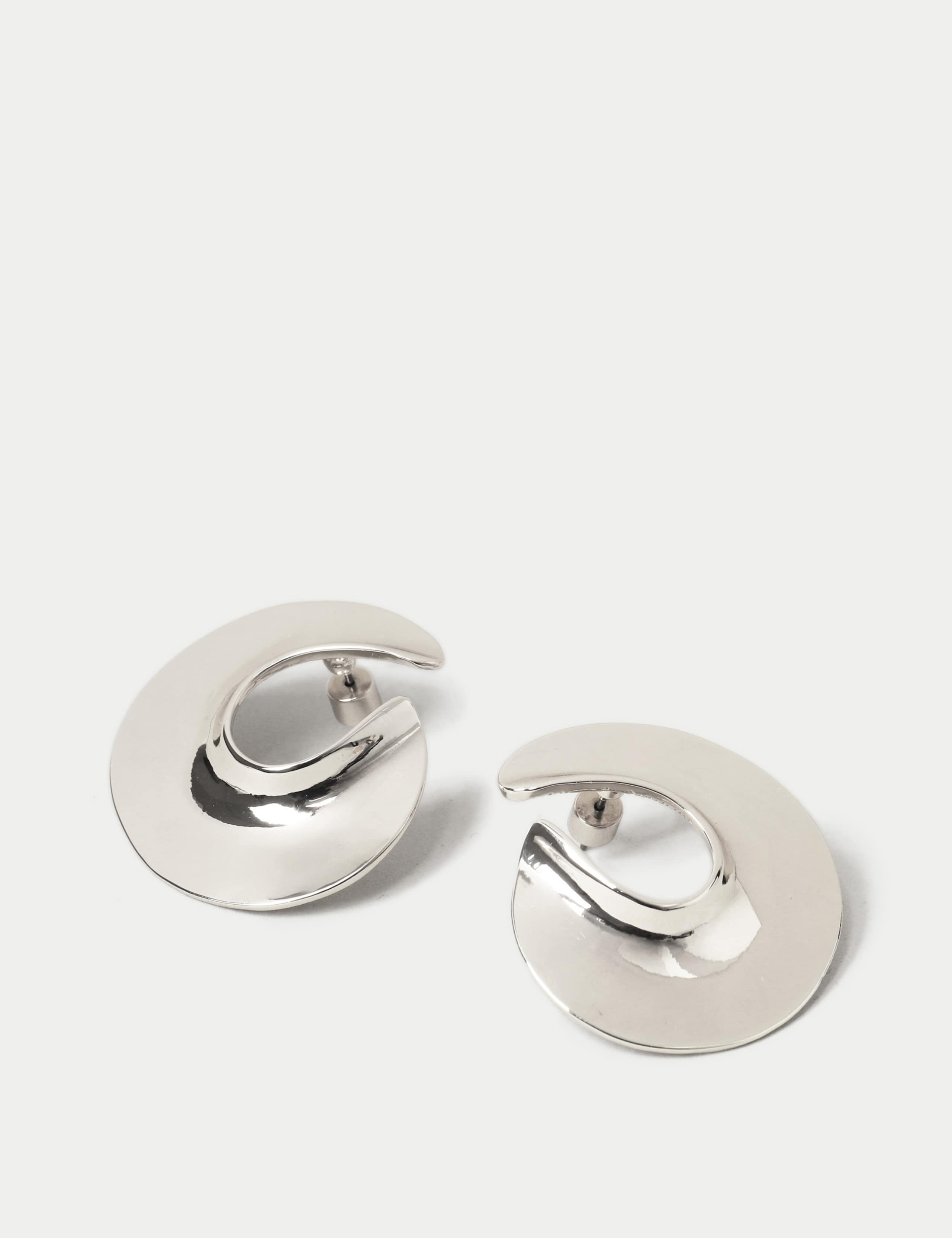 Oversized Open Swirl Stud Earrings 2 of 3