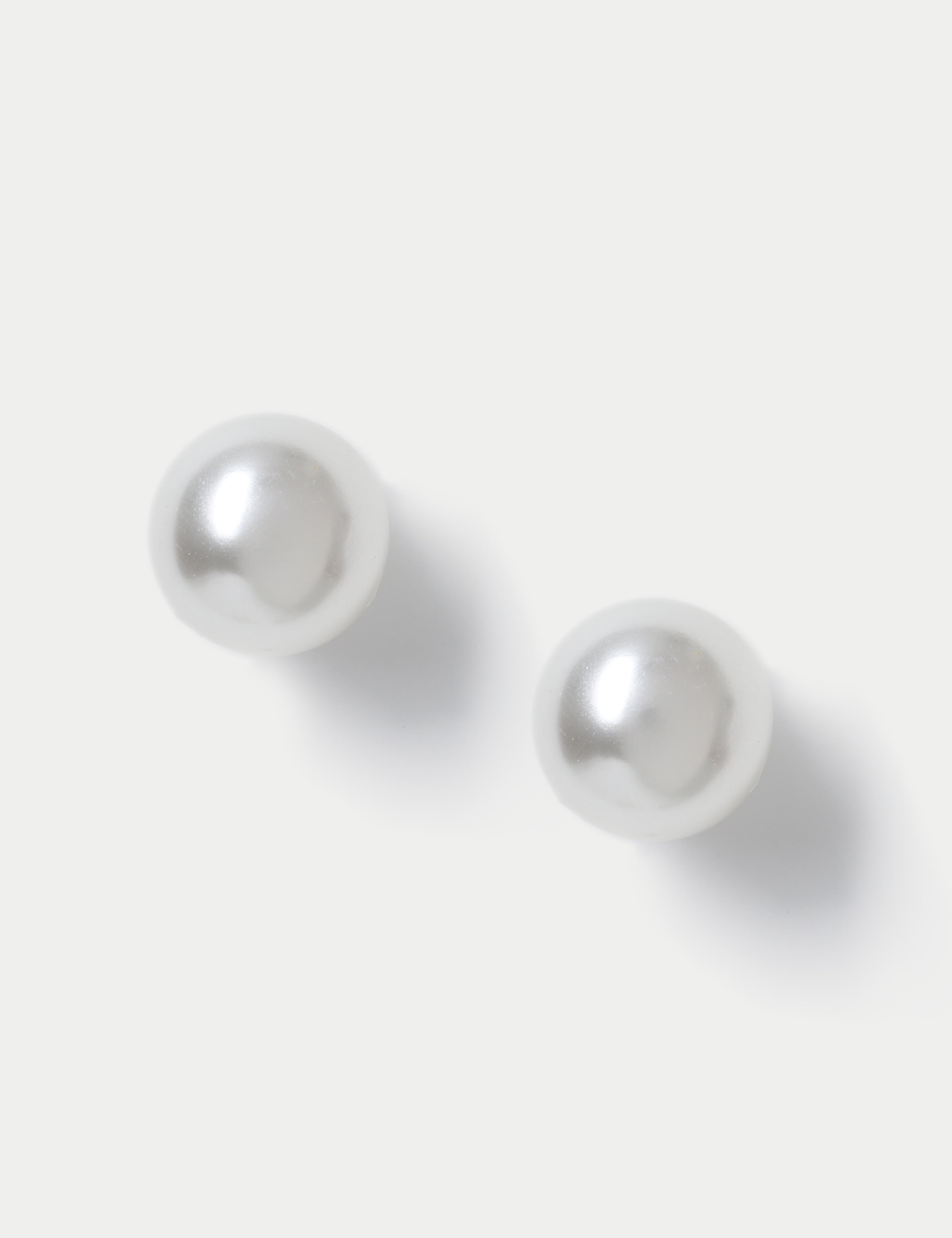 Pearl Effect Stud Earrings 1 of 2