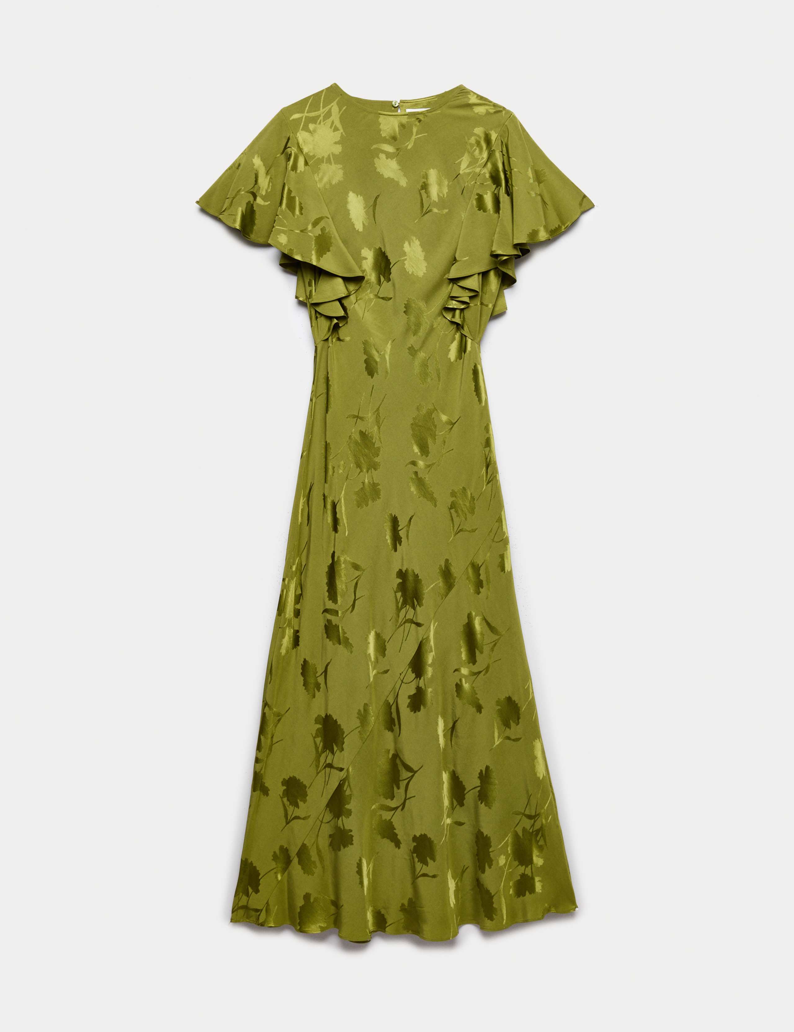 Floral Jacquard Angel Sleeve Midaxi Dress 2 of 6