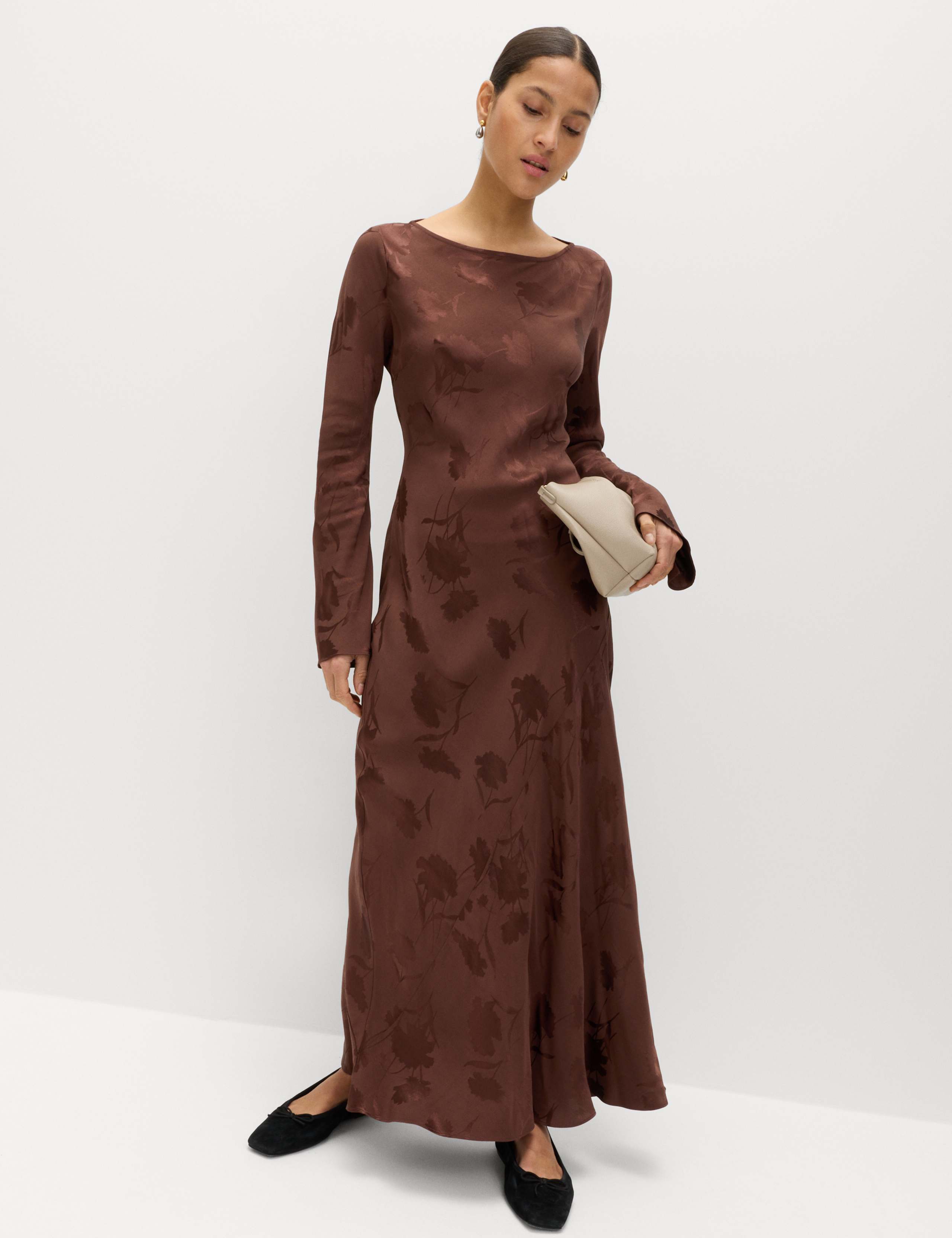 Jacquard Round Neck Midaxi Dress 4 of 6