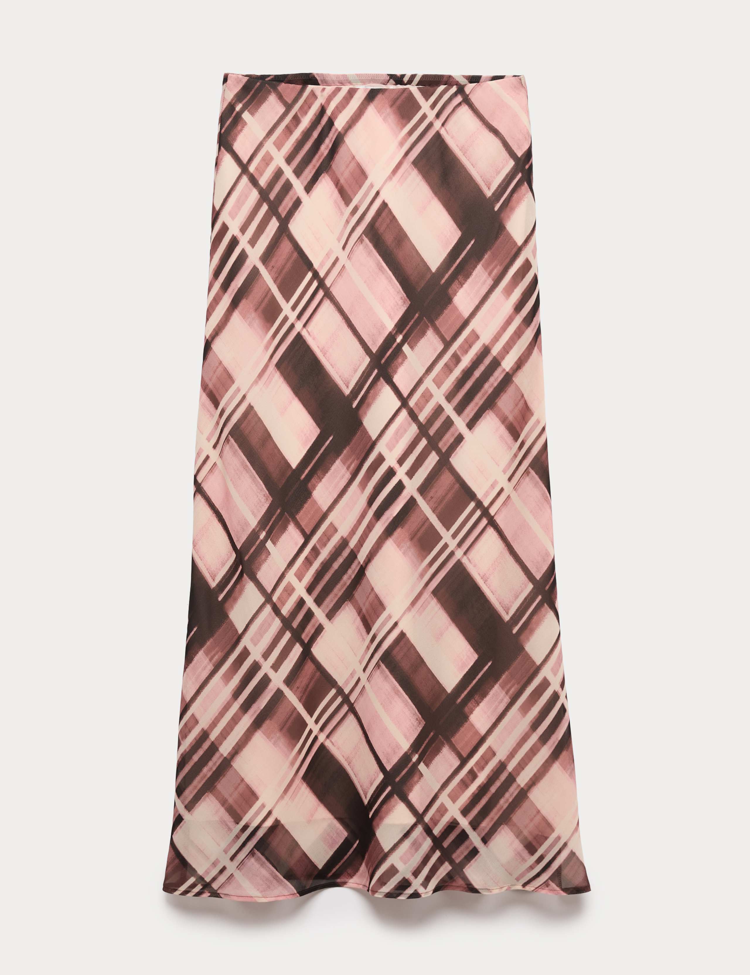 Chiffon Checked Midaxi Slip Skirt 2 of 6