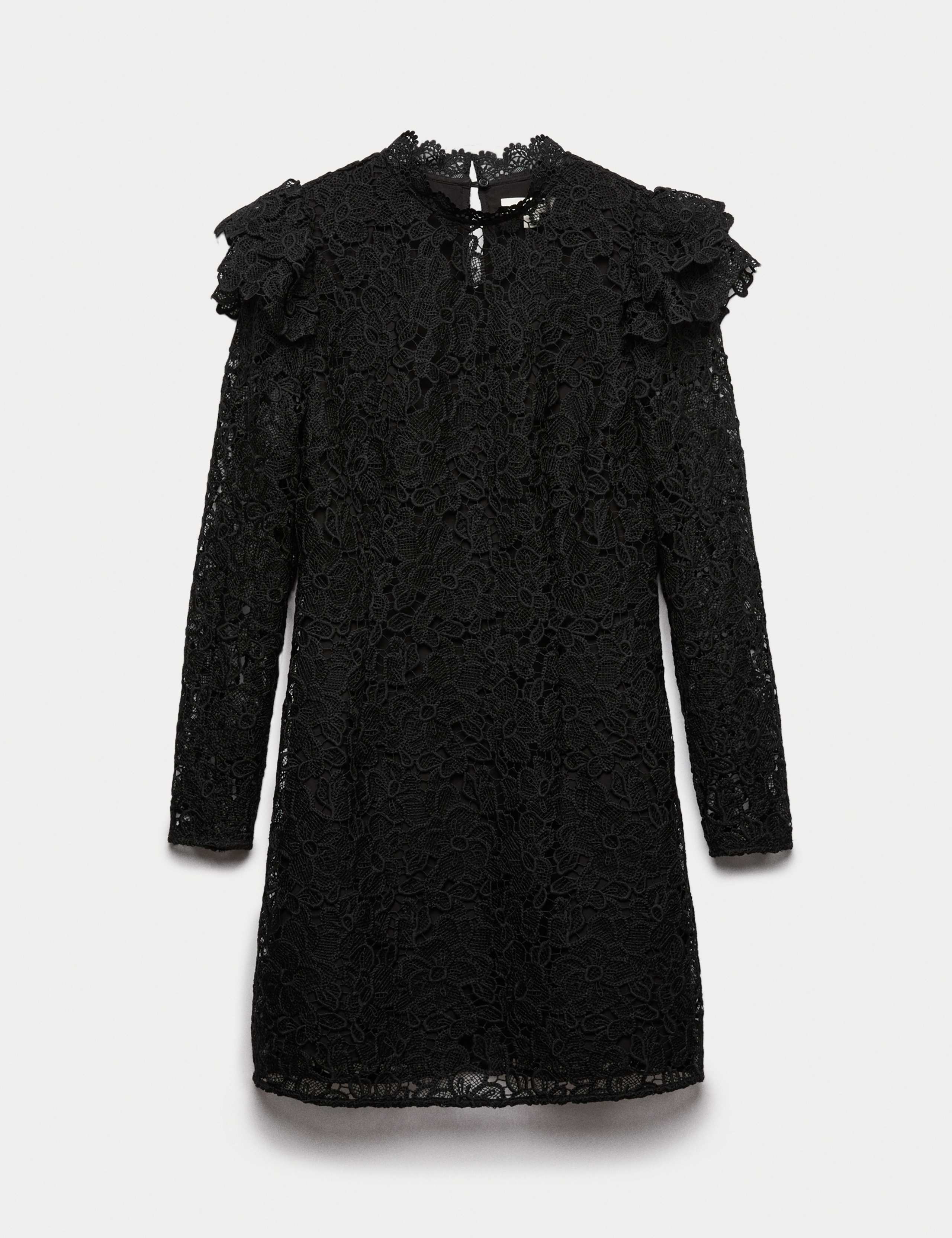 Lace High Neck Mini Column Dress 1 of 1