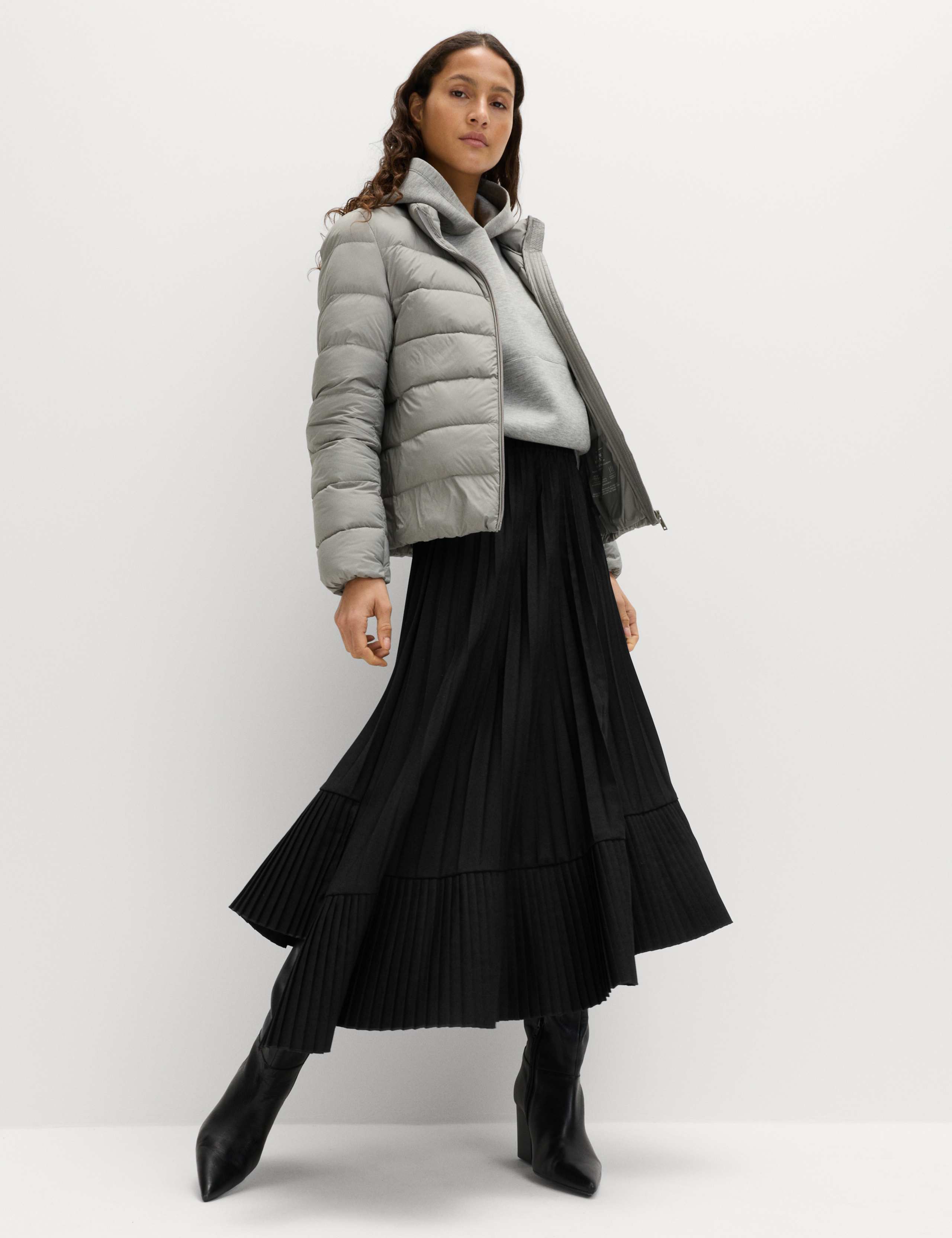 Pleated Midi Asymmetric Skirt 7 of 7