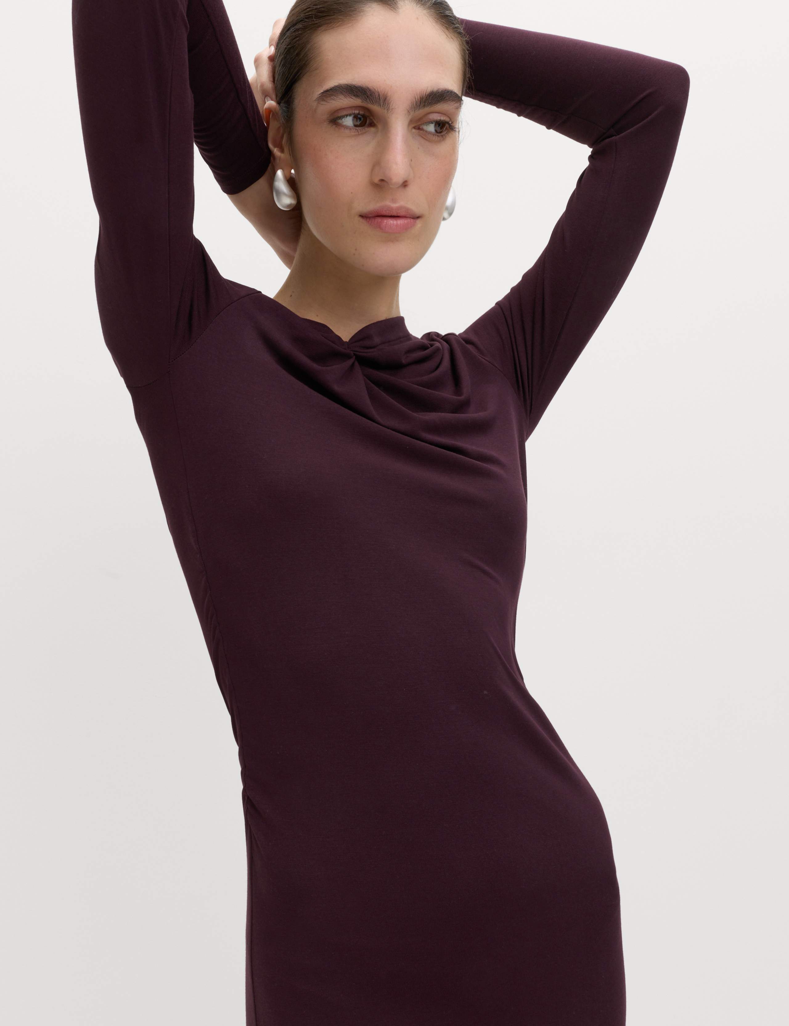 Jersey Knotted Ruched Midaxi Bodycon Dress 4 of 6