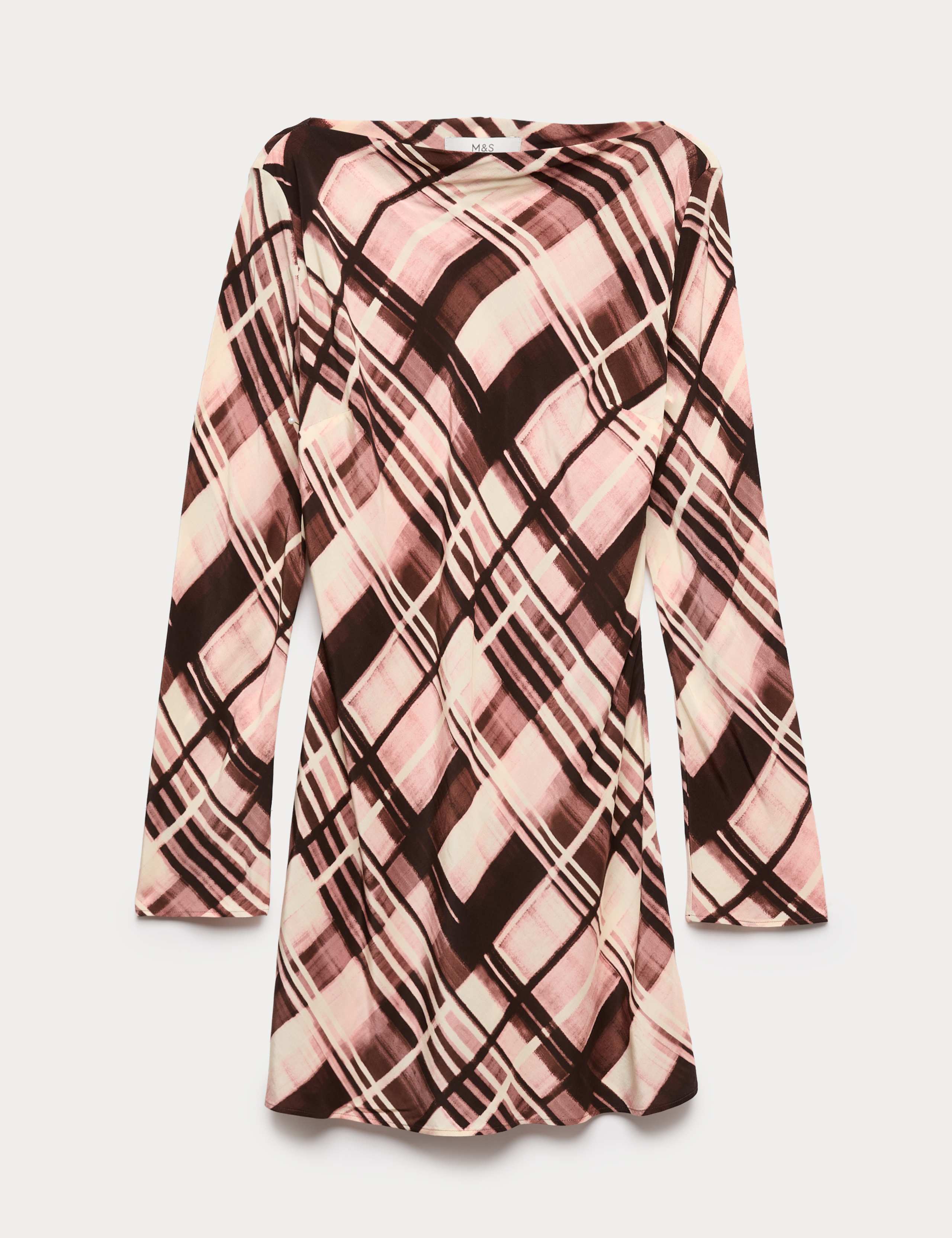 Checked Mini Slip Dress 1 of 1