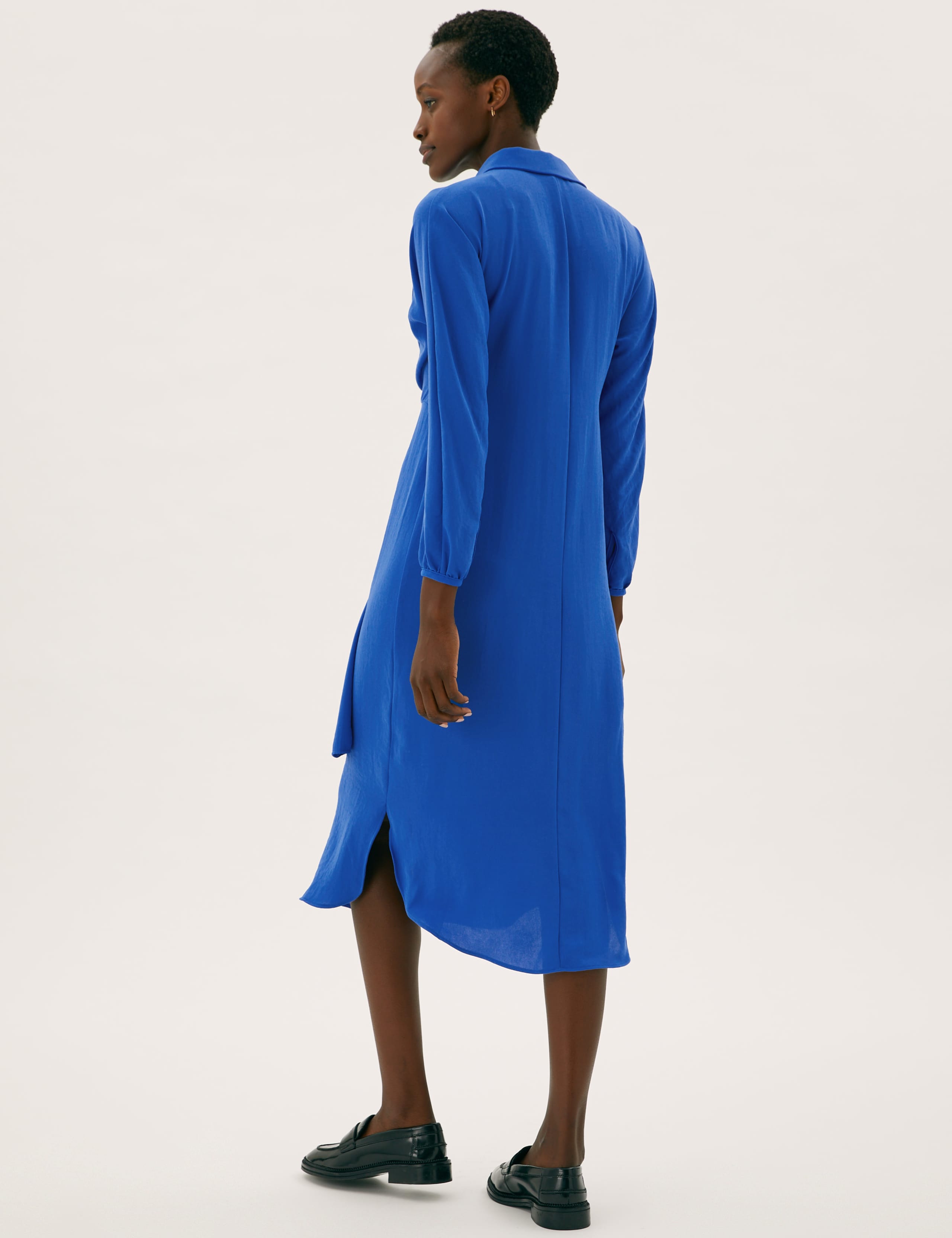Tie Front Midi Shirt Dress 4 of 5