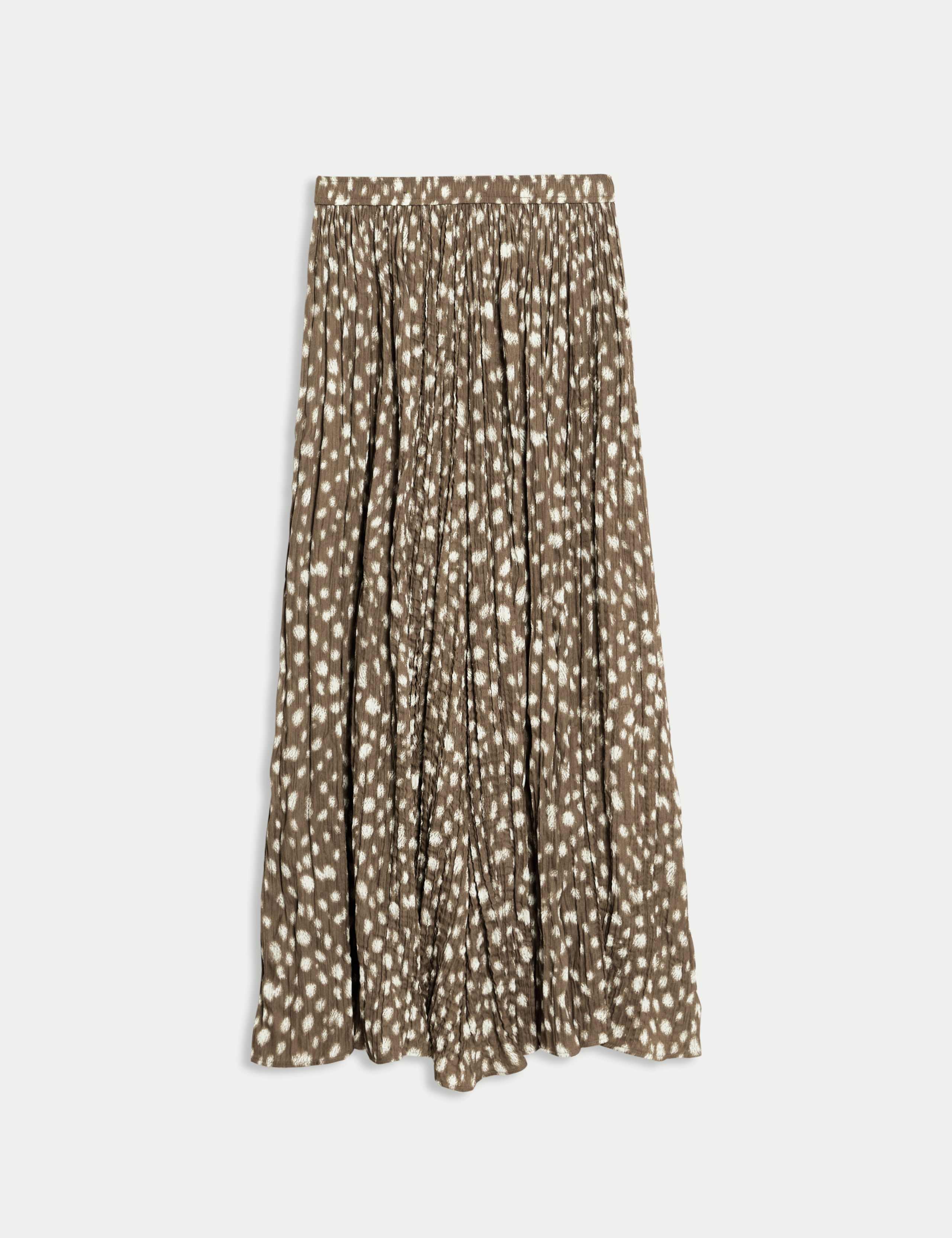 Animal Print Pleated Midaxi Skirt 2 of 6