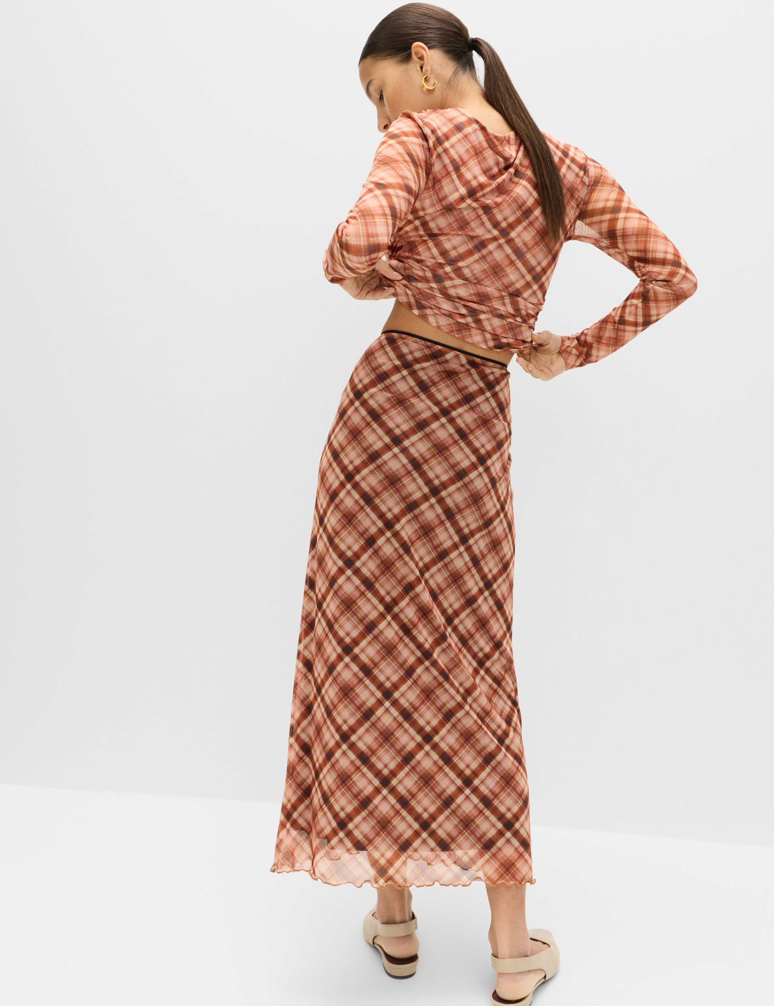 Checked Midaxi Pencil Skirt 4 of 7