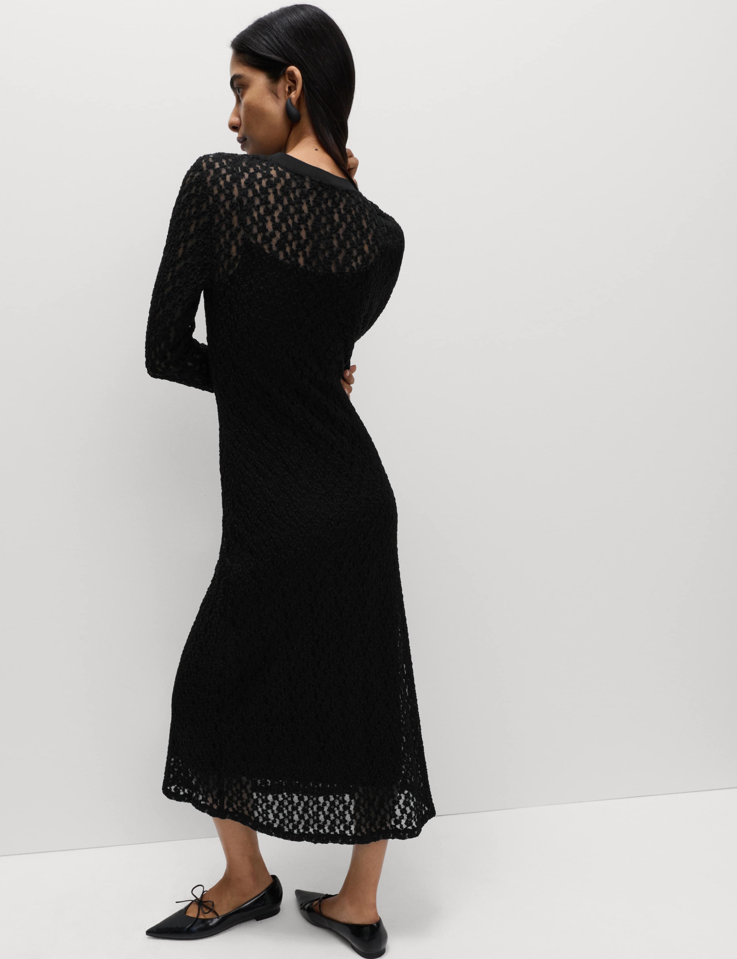 Jersey Knitted Lace Midaxi Dress 5 of 5