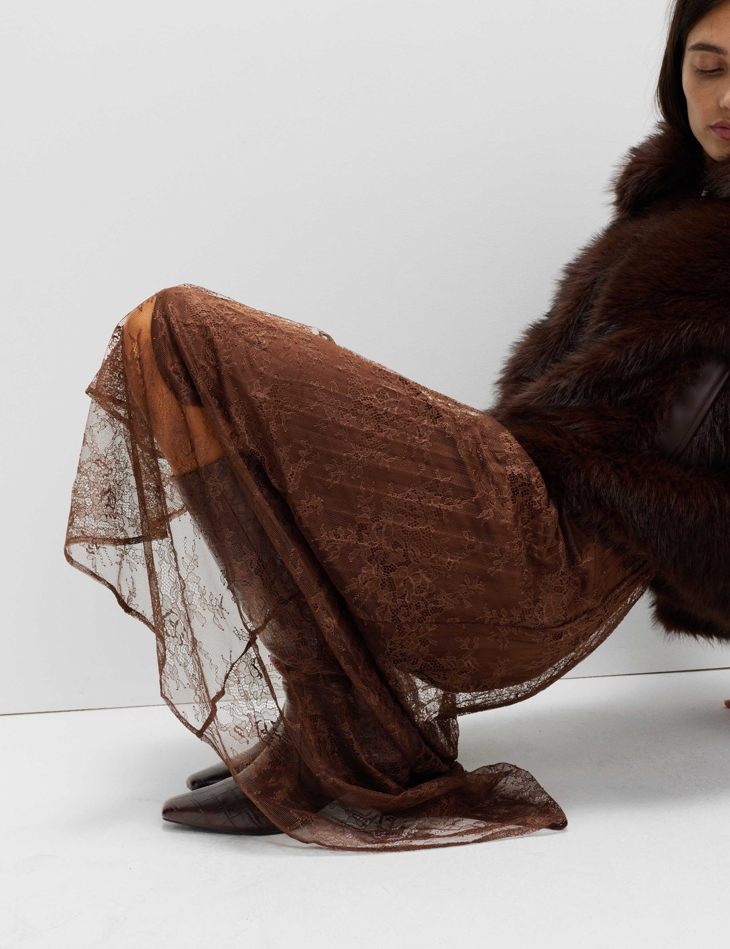 Lace Pleated Midaxi Skirt 5 of 6