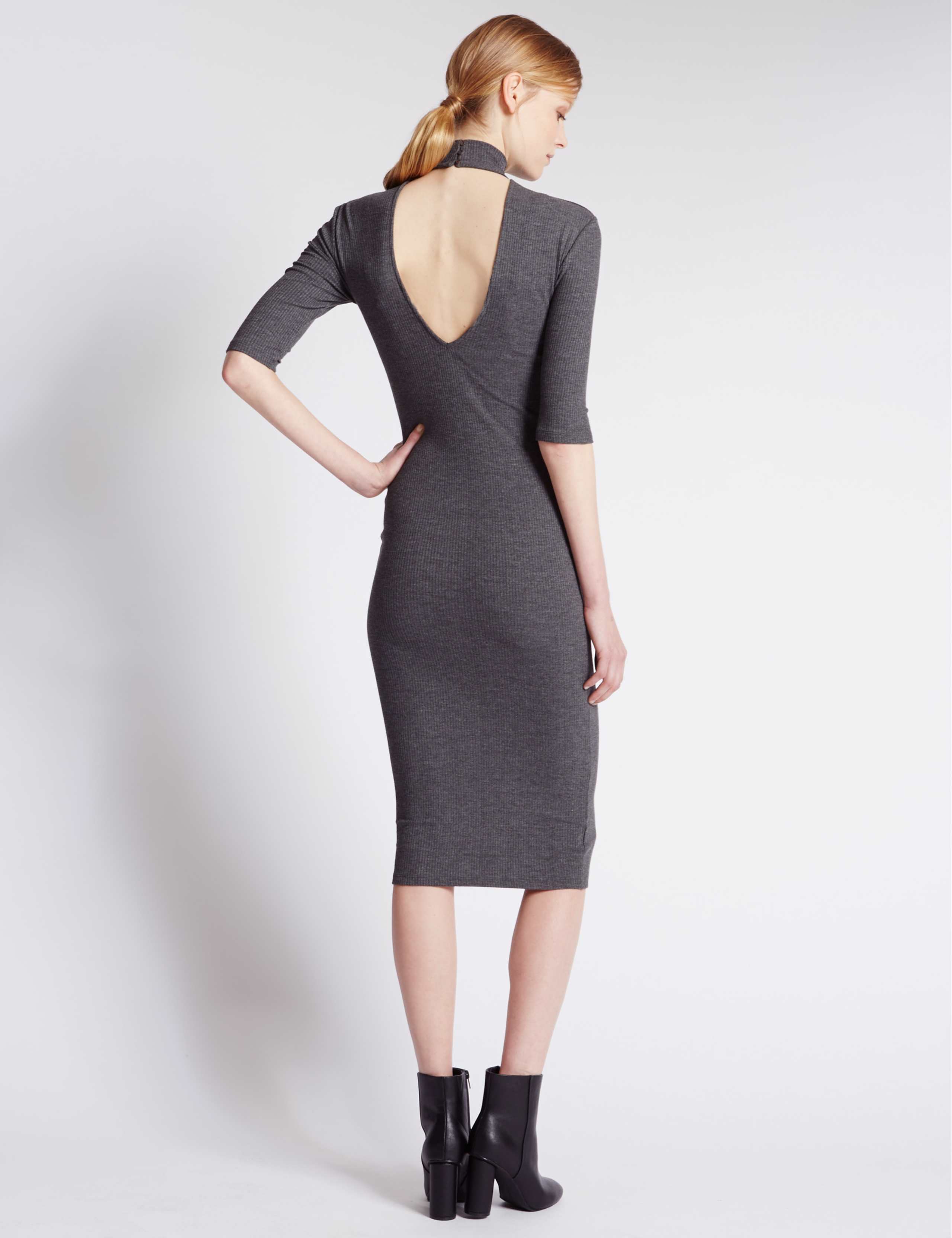 Funnel Neck Bodycon Dress 2 of 2