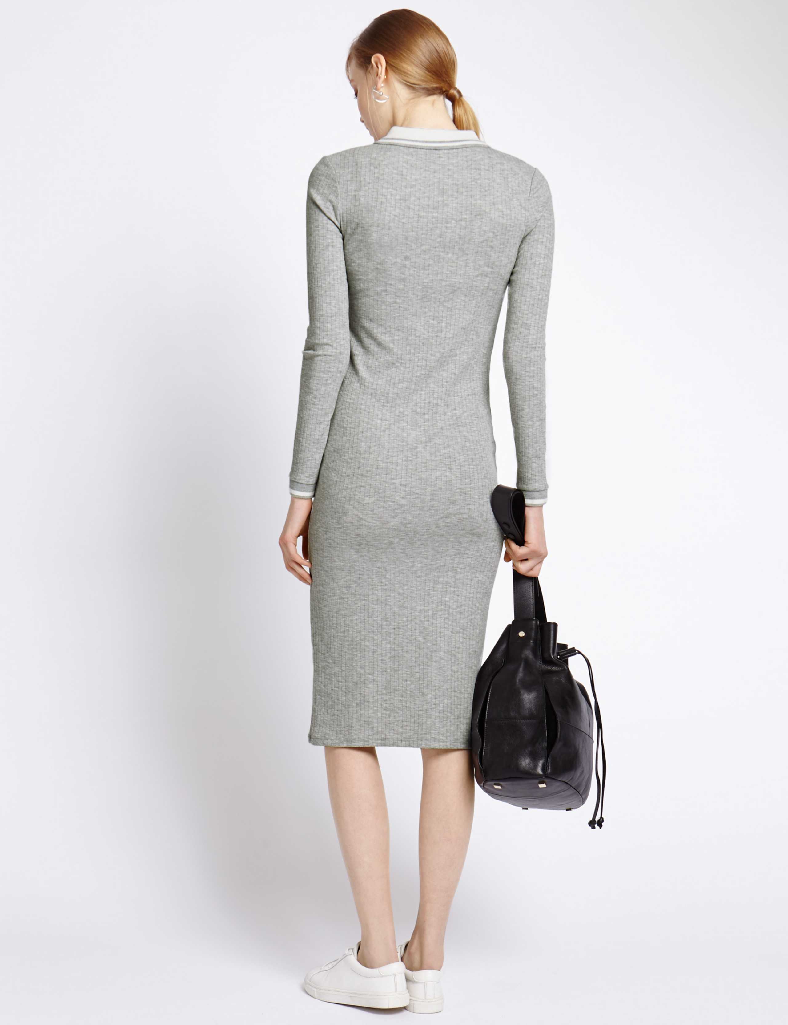 Collared Neck Bodycon Dress 3 of 3